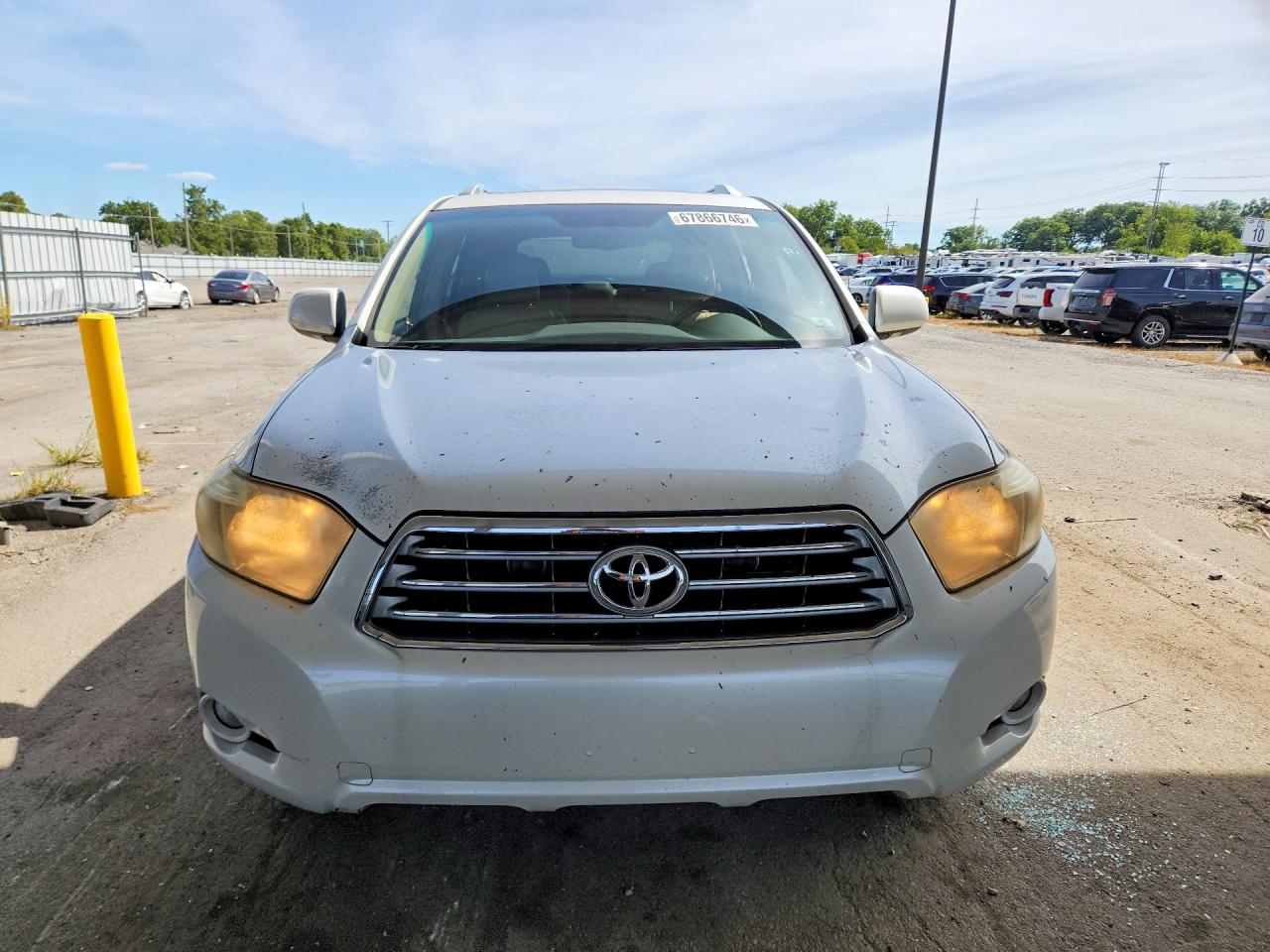 2008 Toyota Highlander Limited White vin: JTEES42A482030384