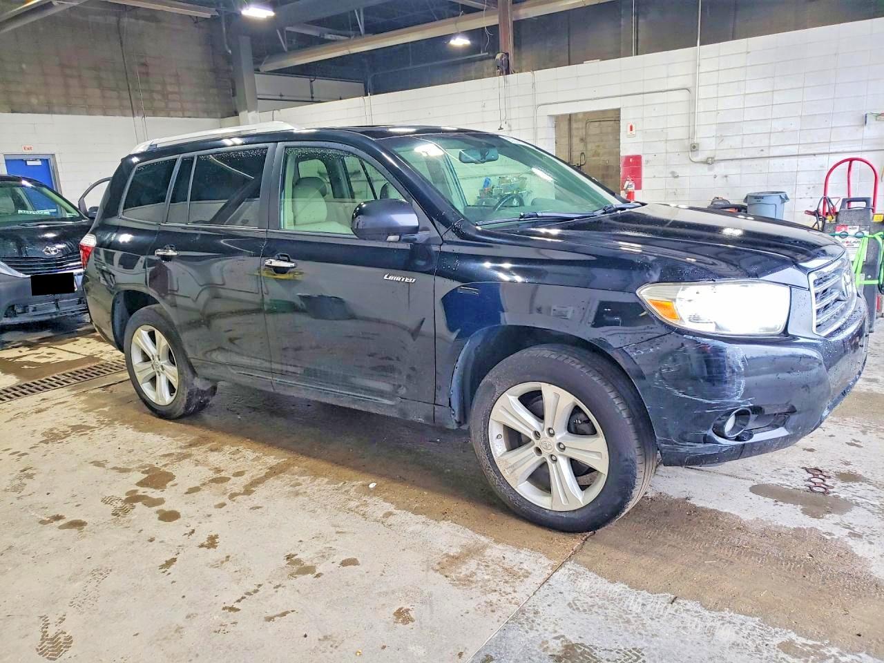 2008 Toyota Highlander Limited Black vin: JTEES42A482096207