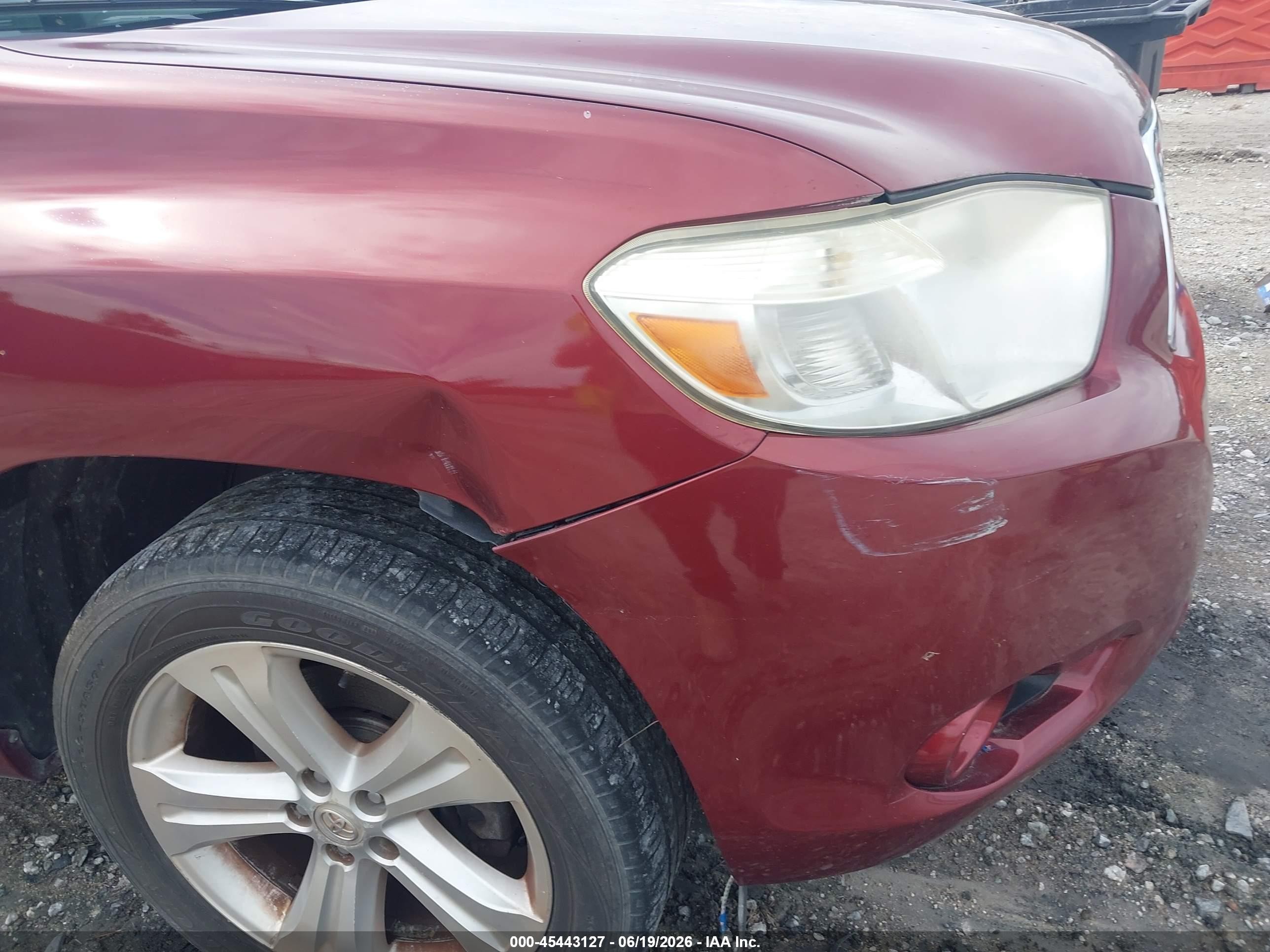 2008 Toyota Highlander Limited Burgundy vin: JTEES42A582031589