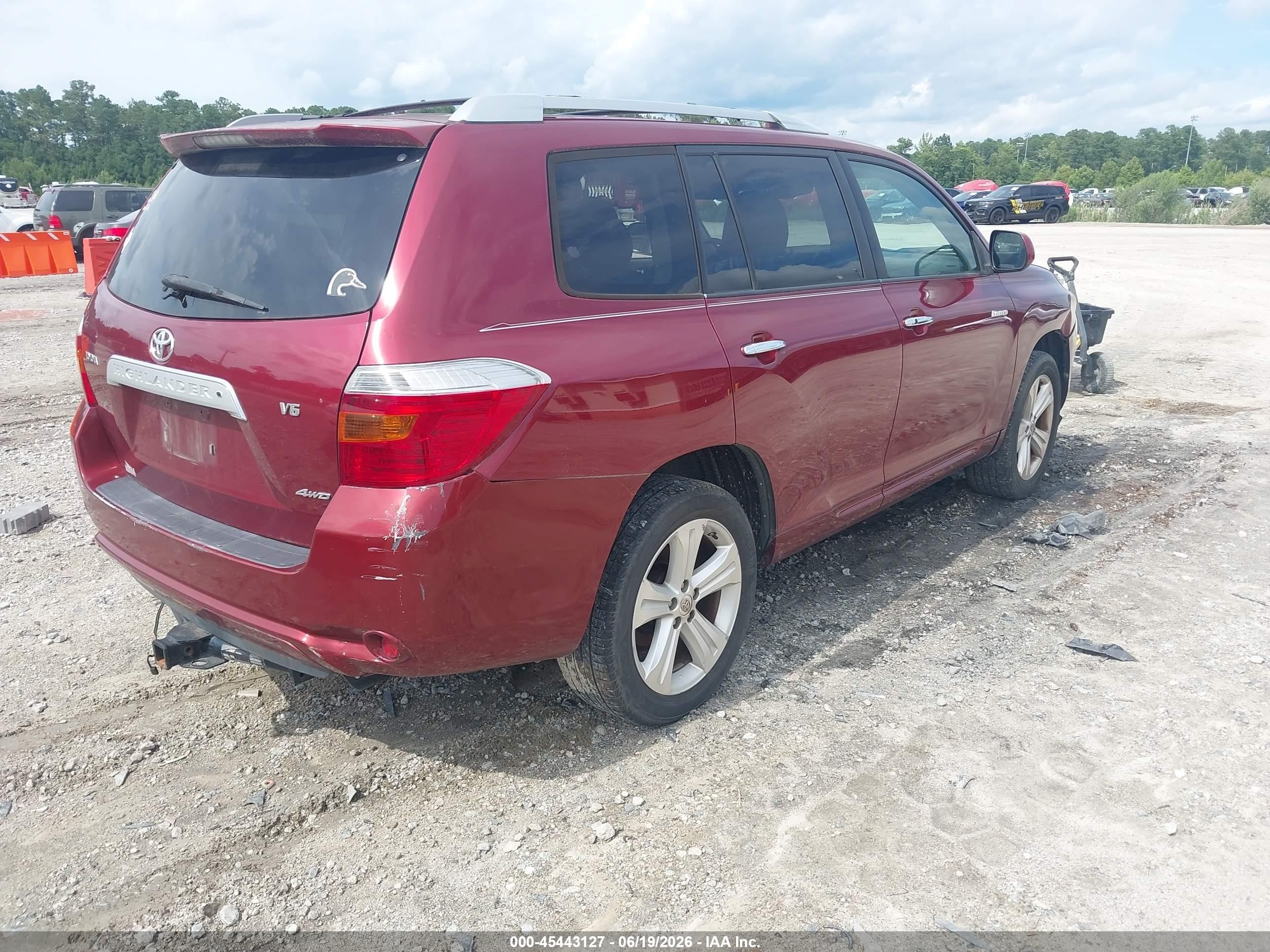 2008 Toyota Highlander Limited Burgundy vin: JTEES42A582031589