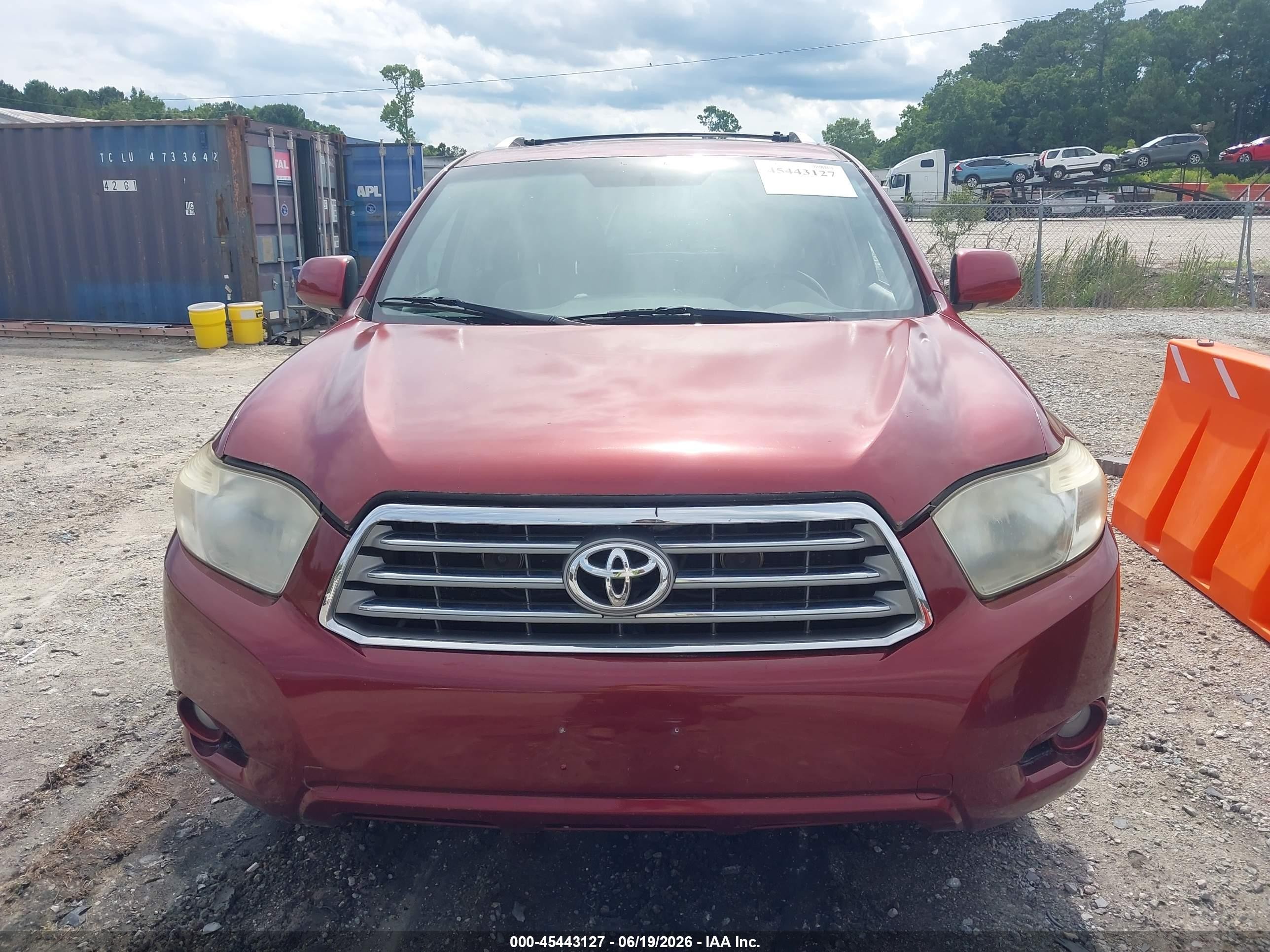 2008 Toyota Highlander Limited Burgundy vin: JTEES42A582031589