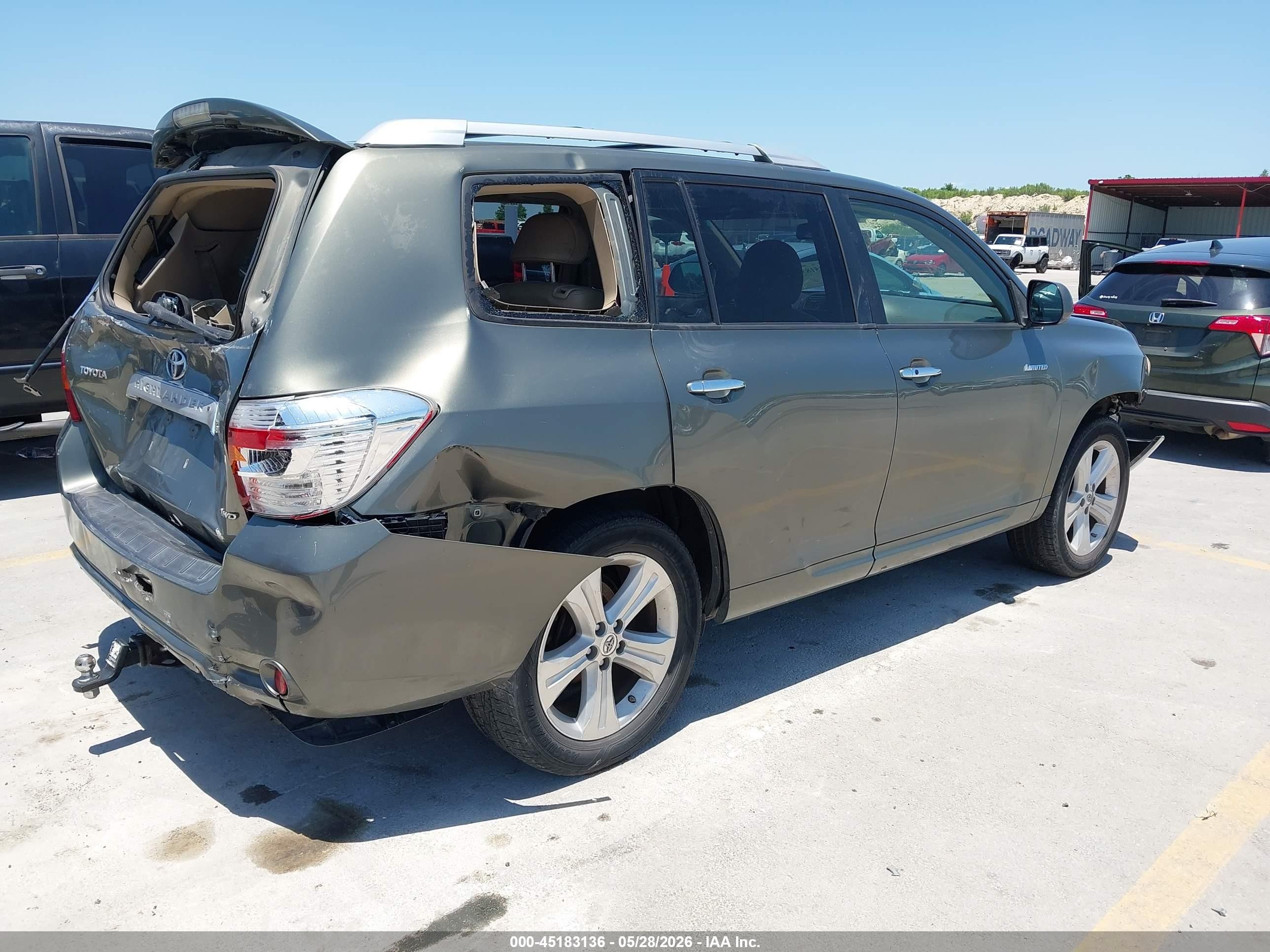 2008 Toyota Highlander Limited Green vin: JTEES42A582039904