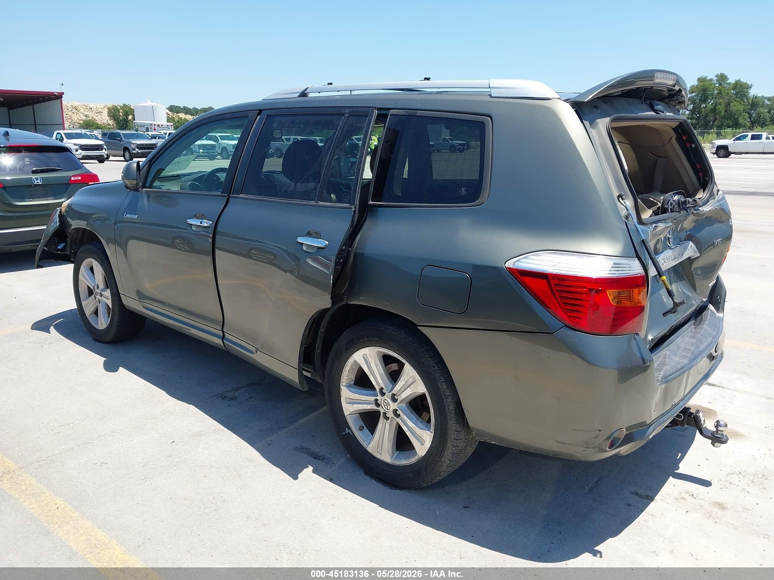 2008 Toyota Highlander Limited Green vin: JTEES42A582039904