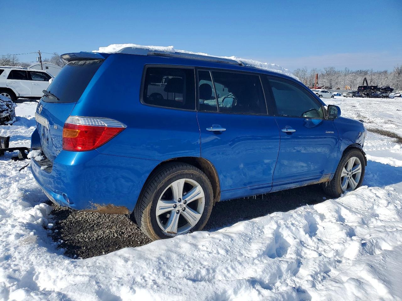2008 Toyota Highlander Limited Blue vin: JTEES42A582053219