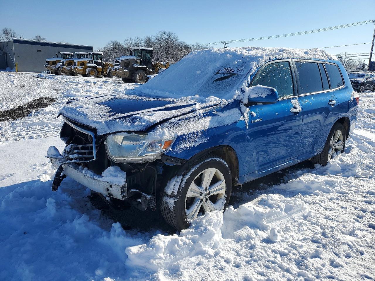 2008 Toyota Highlander Limited Blue vin: JTEES42A582053219