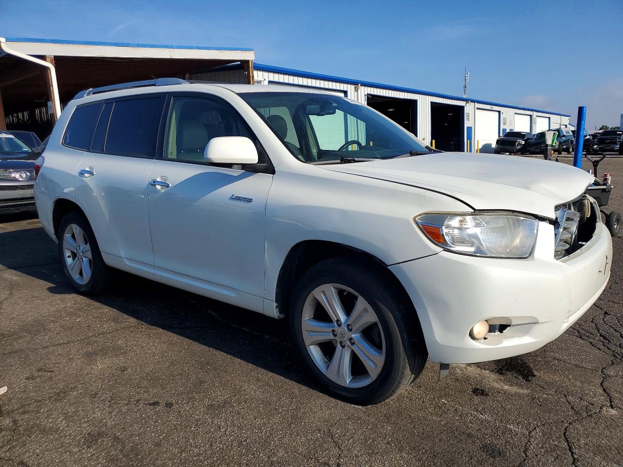 2008 Toyota Highlander Limited White vin: JTEES42A582061997