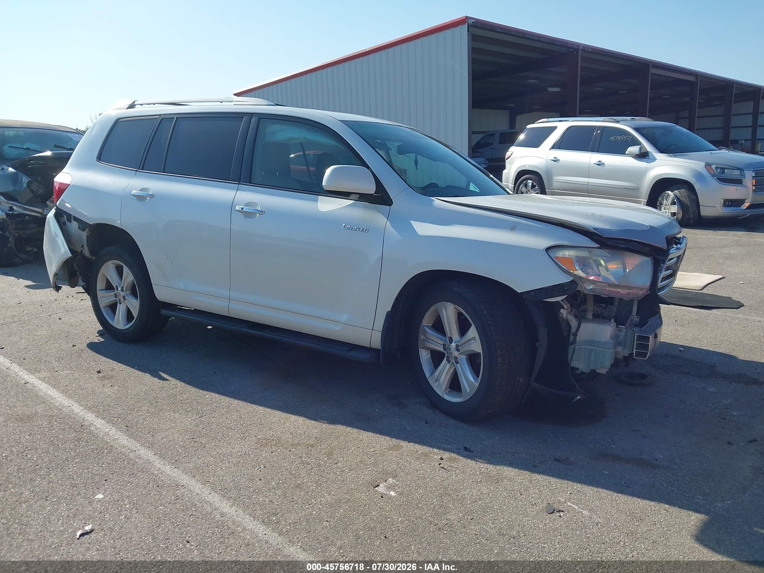 2008 Toyota Highlander Limited White vin: JTEES42A582076645