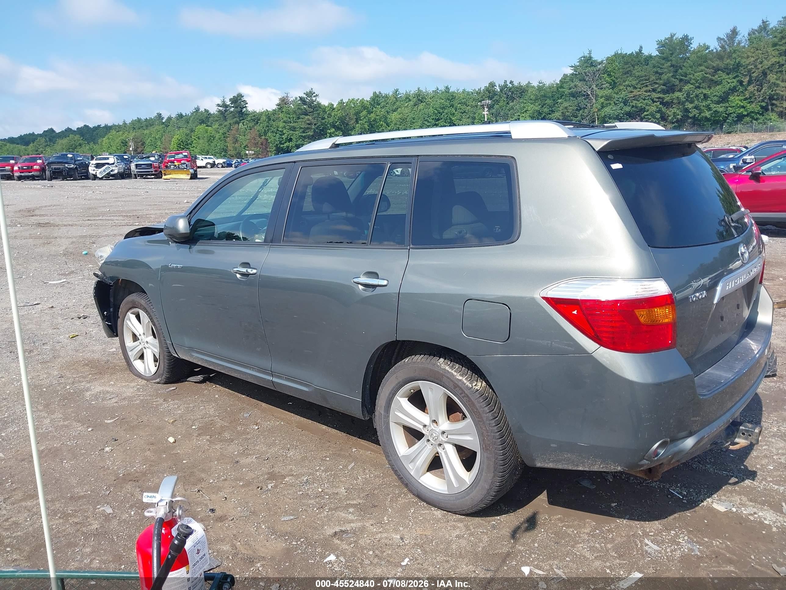 2008 Toyota Highlander Limited Green vin: JTEES42A582078962