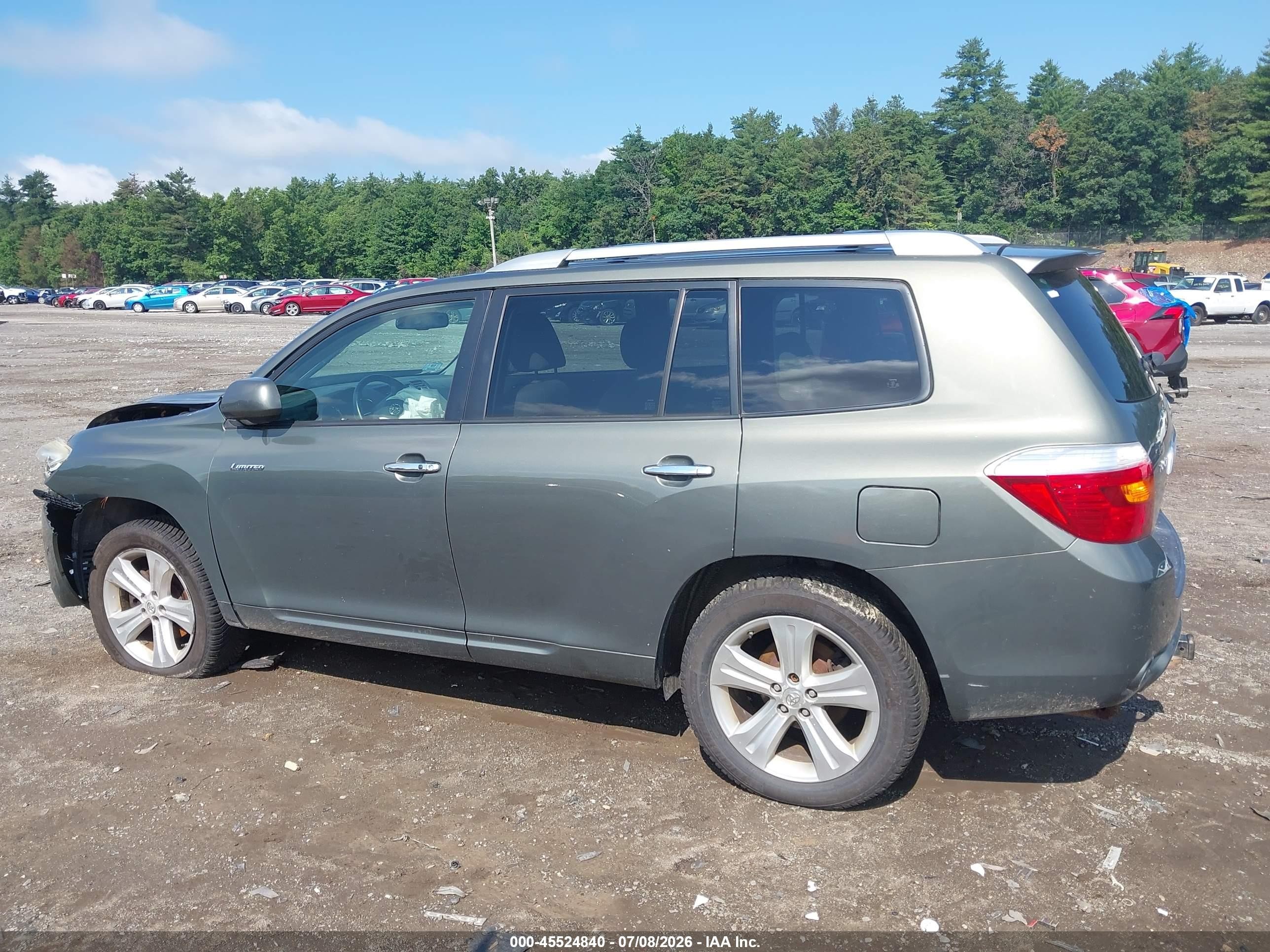 2008 Toyota Highlander Limited Green vin: JTEES42A582078962