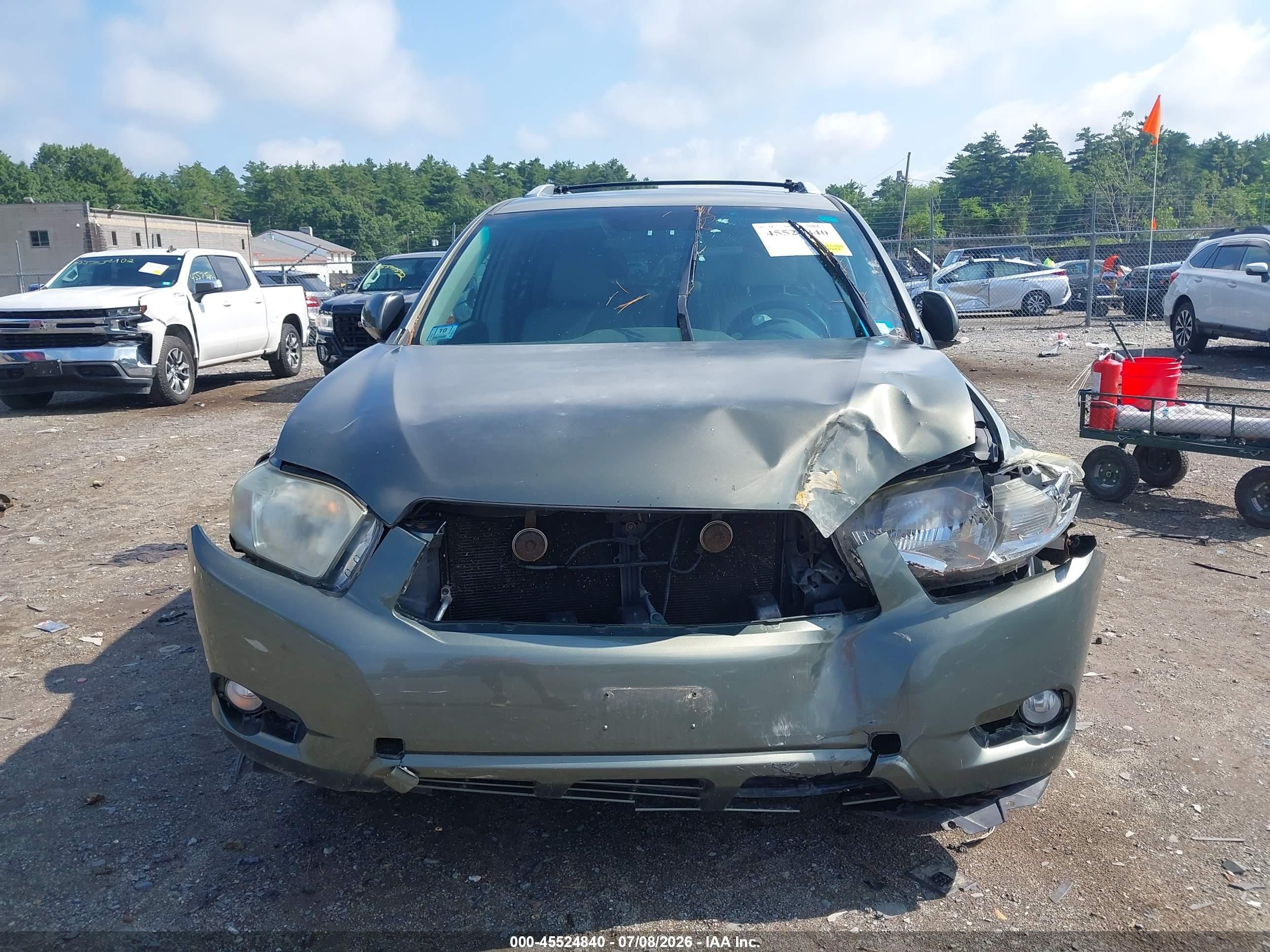 2008 Toyota Highlander Limited Green vin: JTEES42A582078962