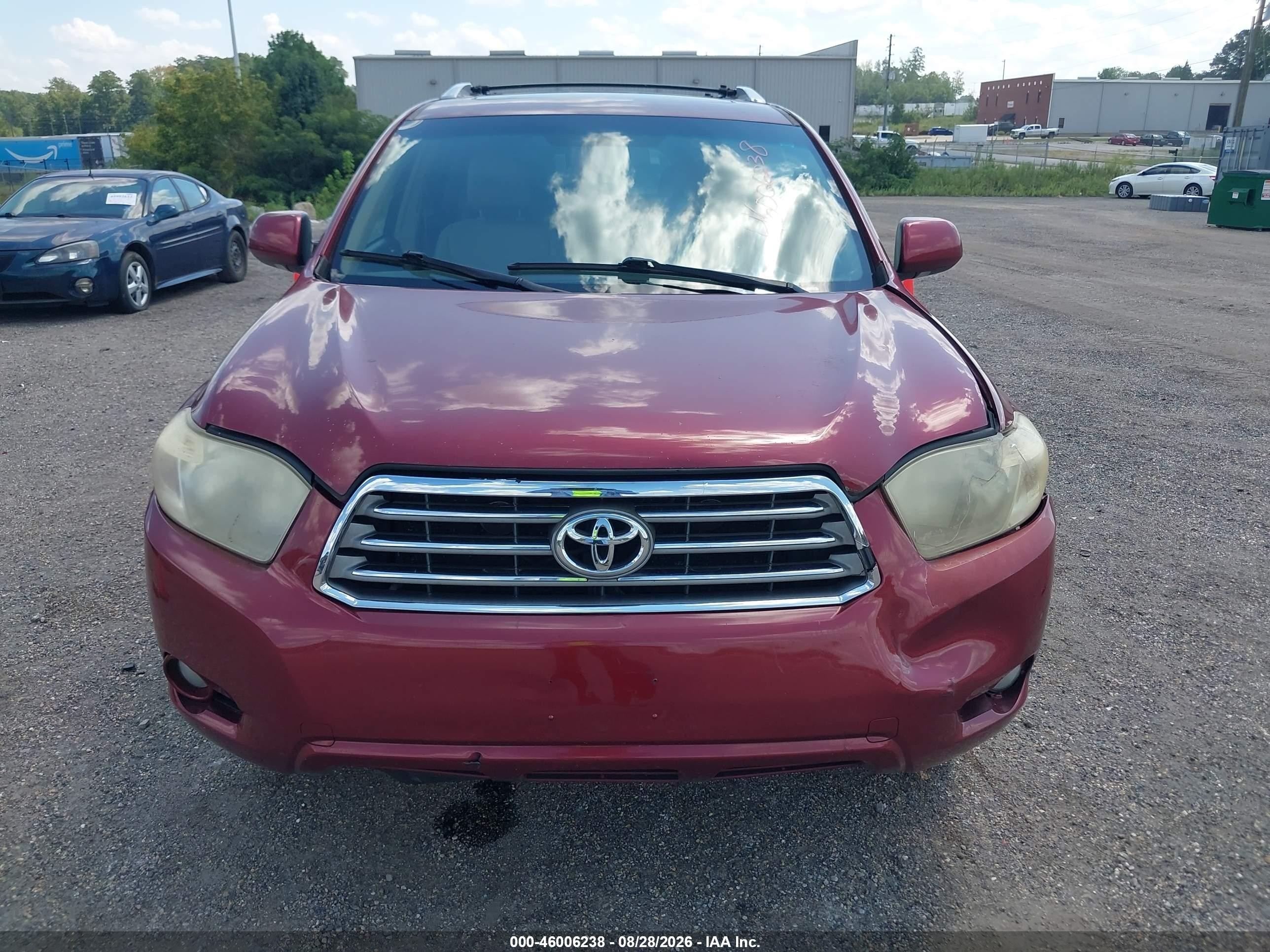 2008 Toyota Highlander Limited Maroon vin: JTEES42A682005146