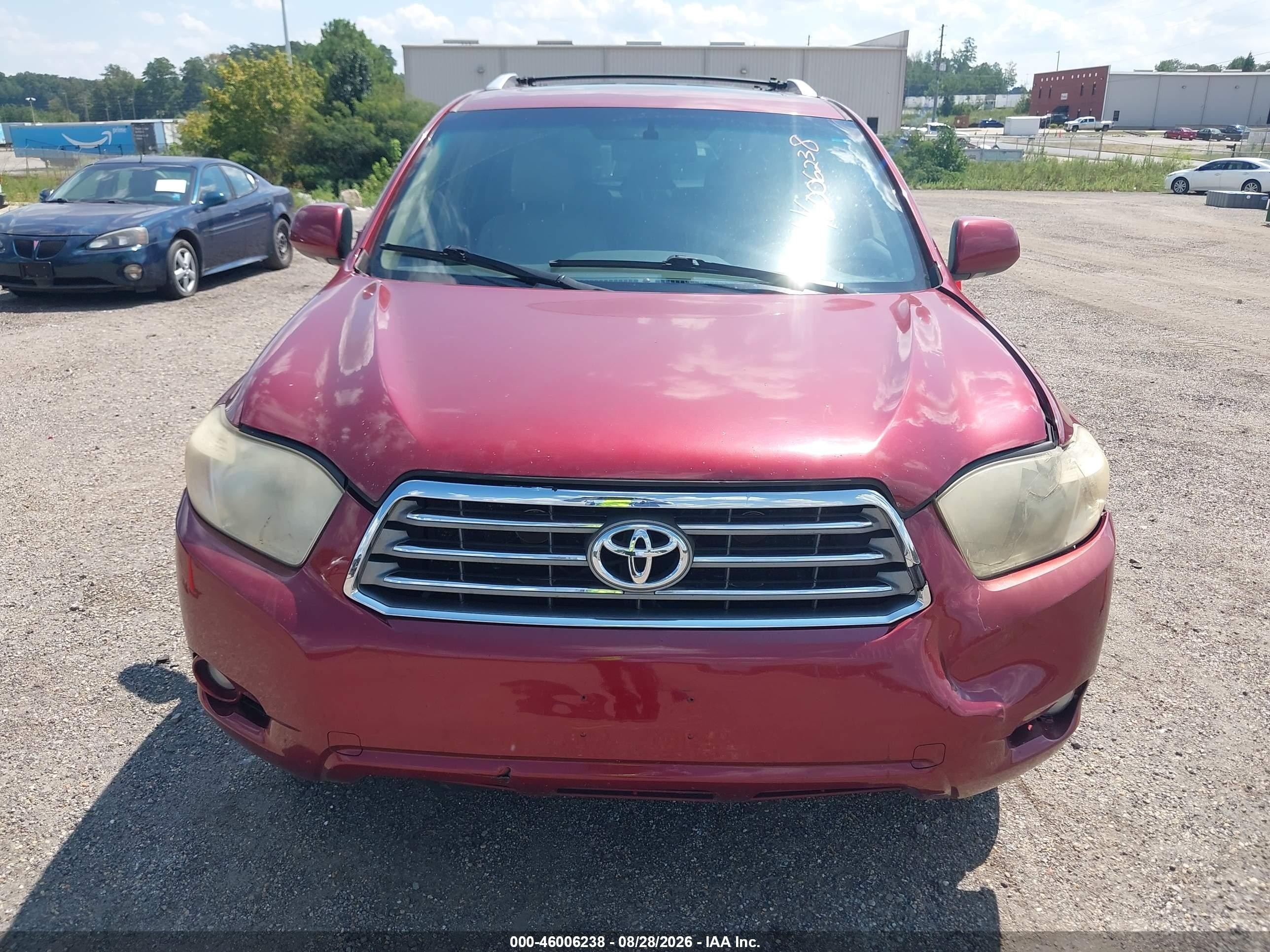 2008 Toyota Highlander Limited Maroon vin: JTEES42A682005146