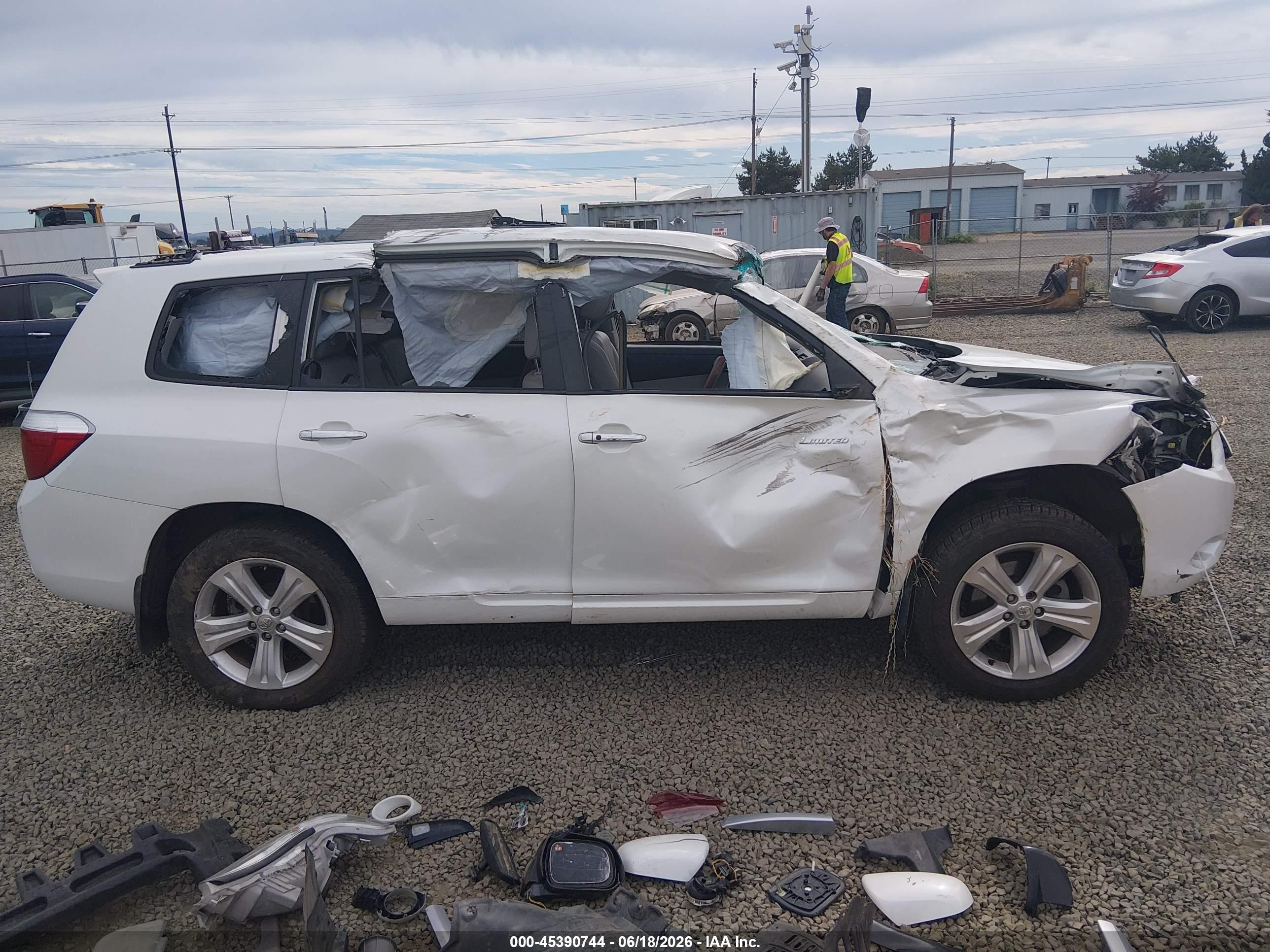 2008 Toyota Highlander Limited Gray vin: JTEES42A682070546