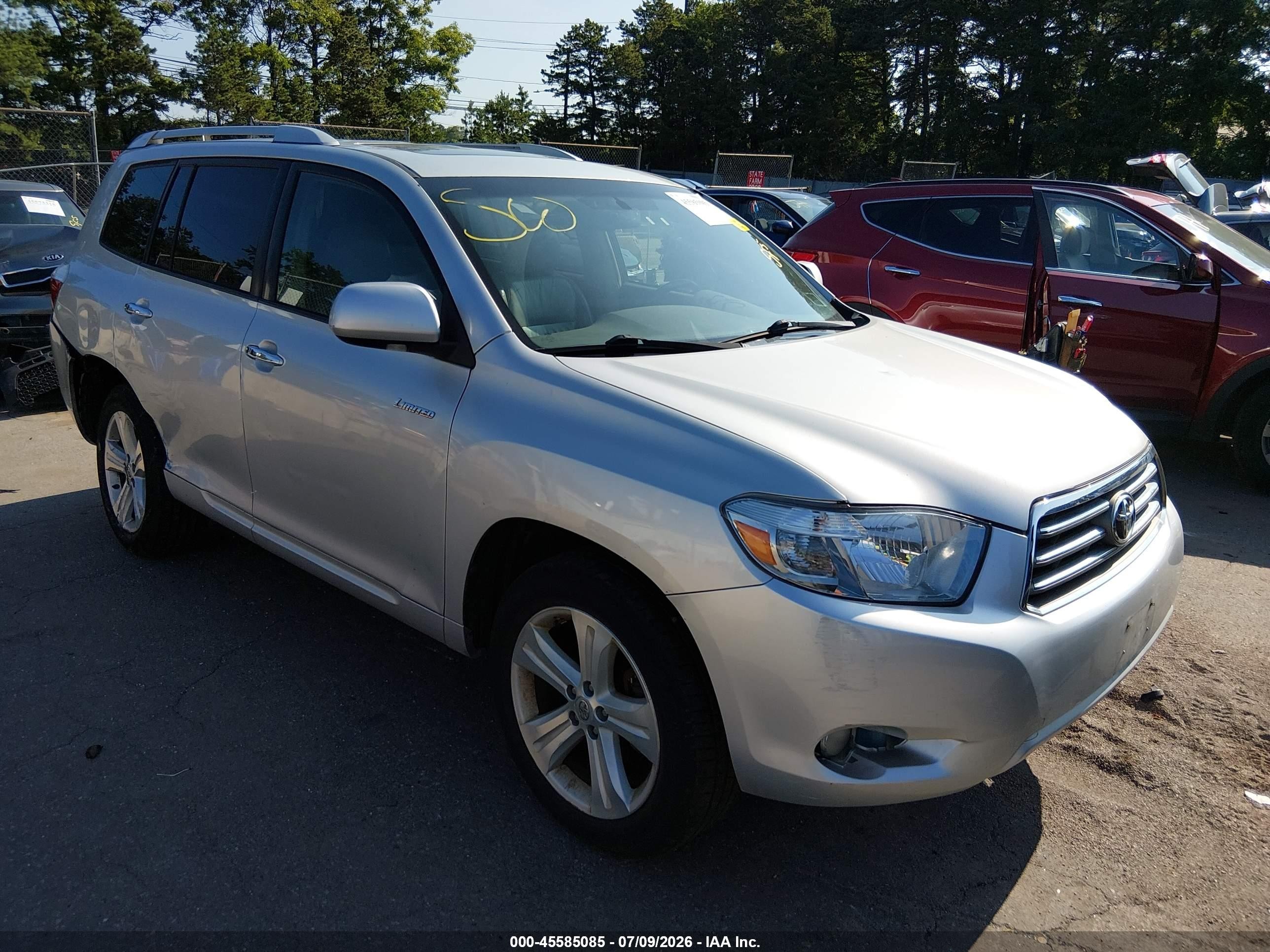 2008 Toyota Highlander Limited Серебряный vin: JTEES42A682070613