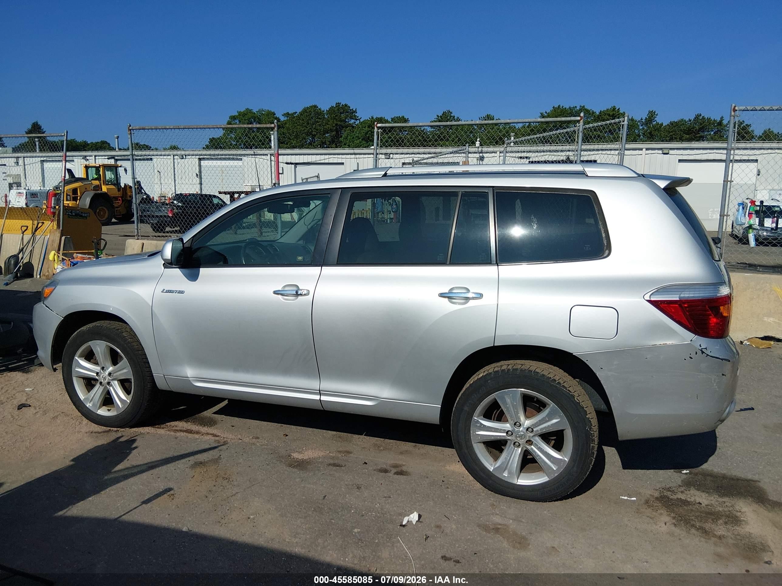 2008 Toyota Highlander Limited Silver vin: JTEES42A682070613