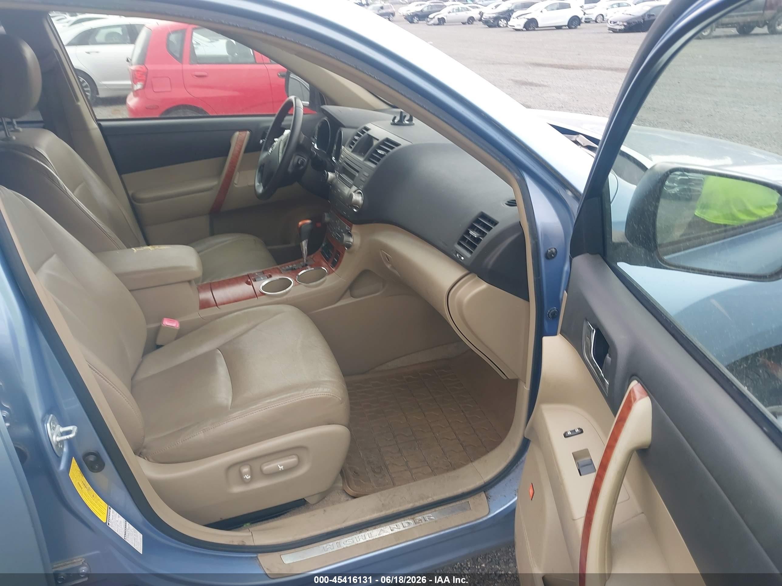 2008 Toyota Highlander Limited Синий vin: JTEES42A682070689
