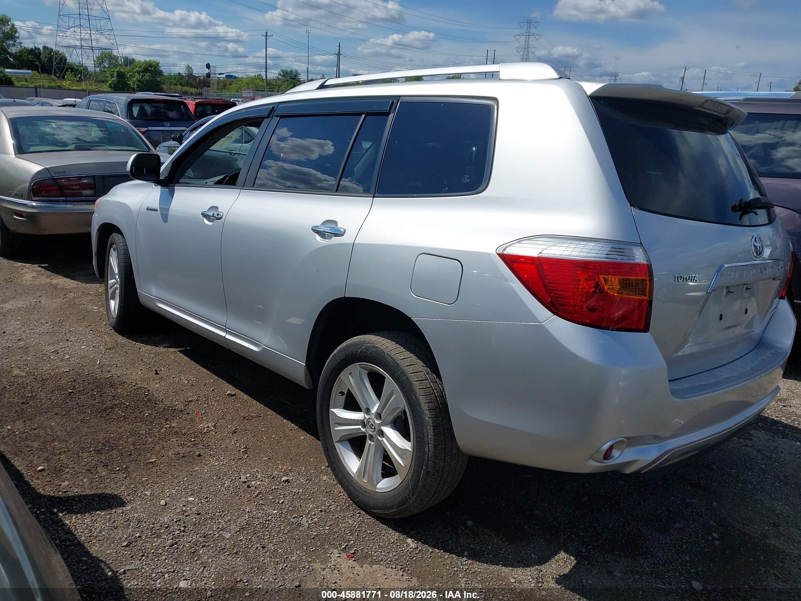 2008 Toyota Highlander Limited Серебряный vin: JTEES42A682079361
