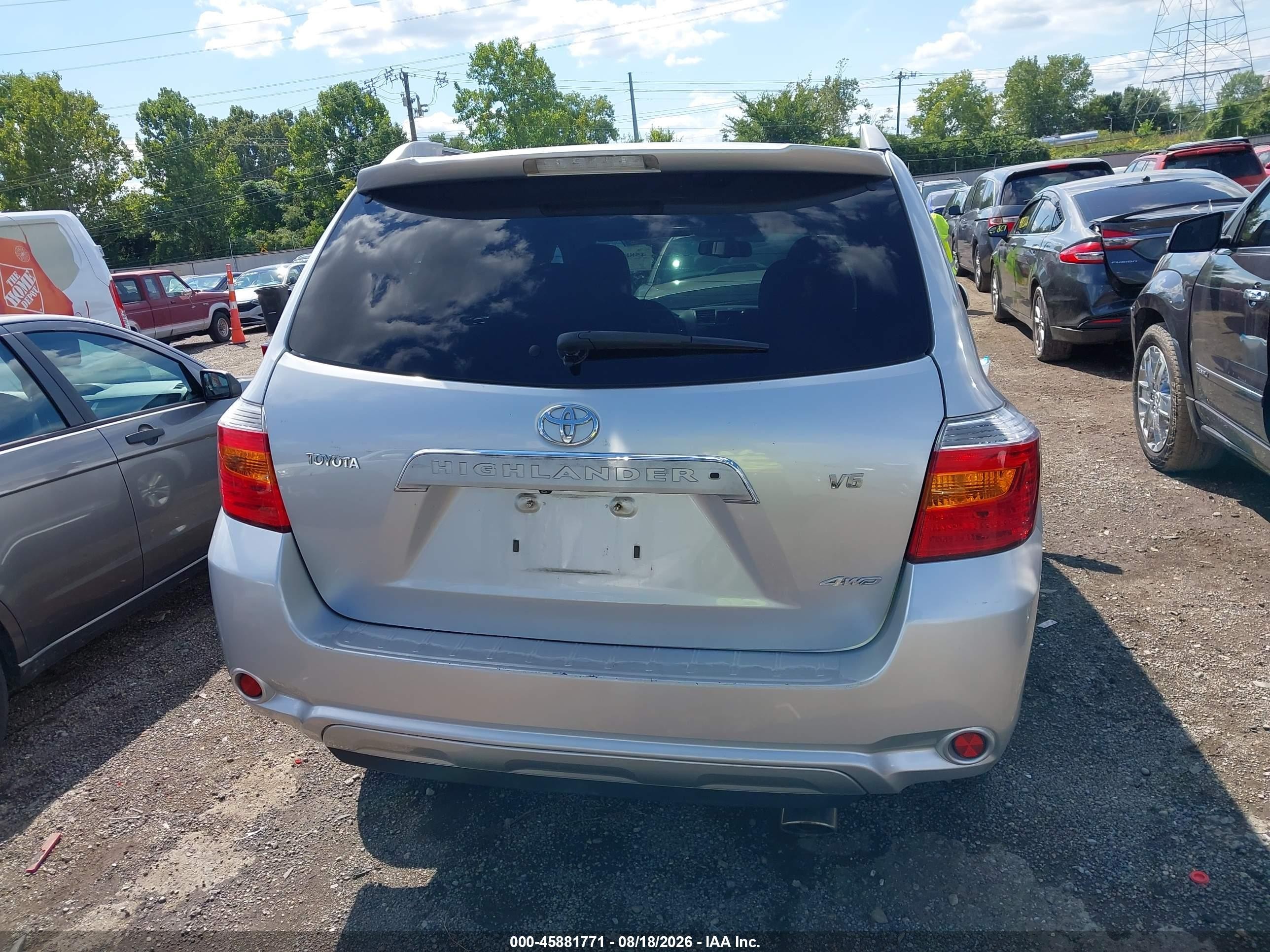 2008 Toyota Highlander Limited Серебряный vin: JTEES42A682079361