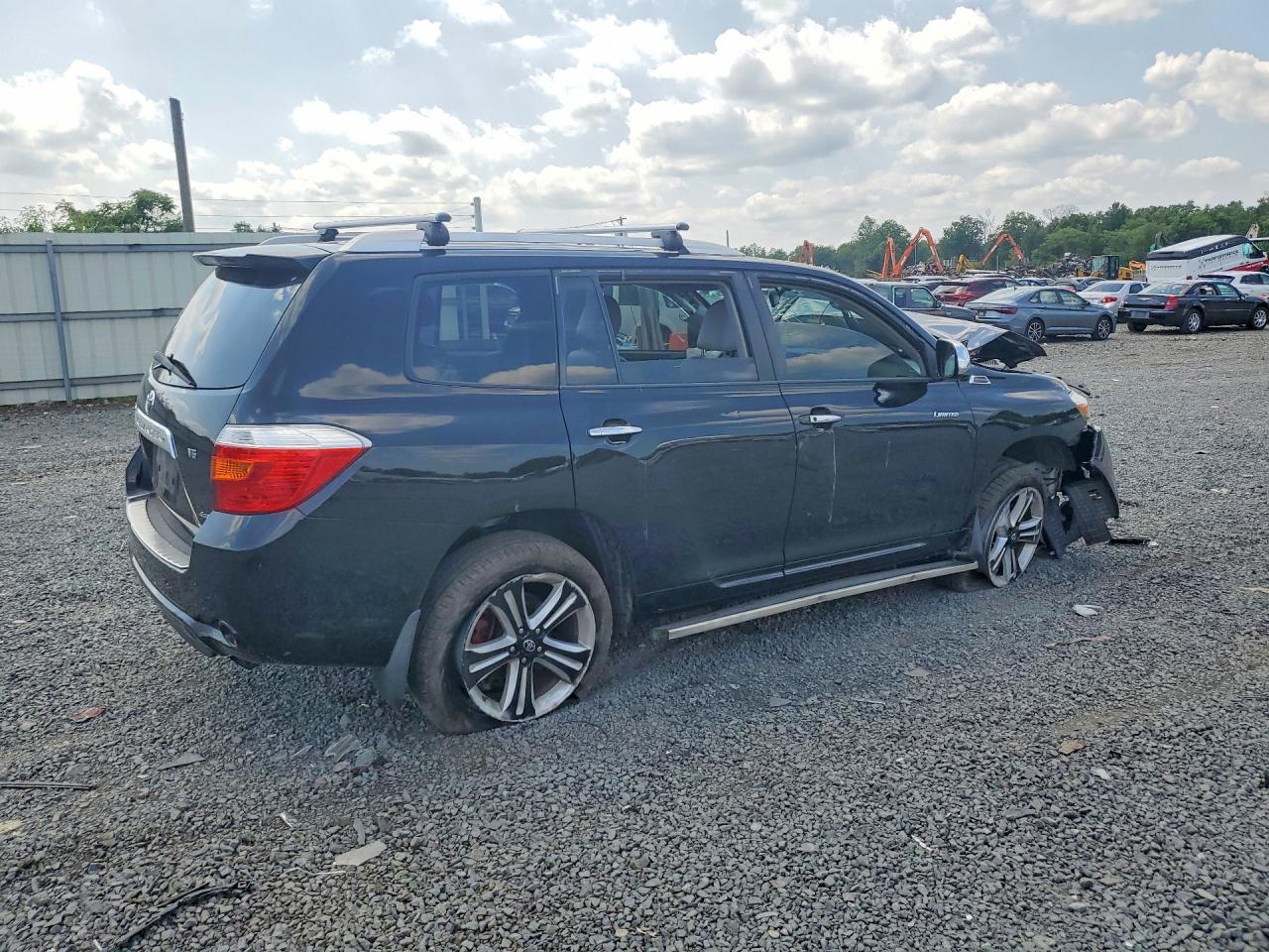 2008 Toyota Highlander Limited Black vin: JTEES42A682093826