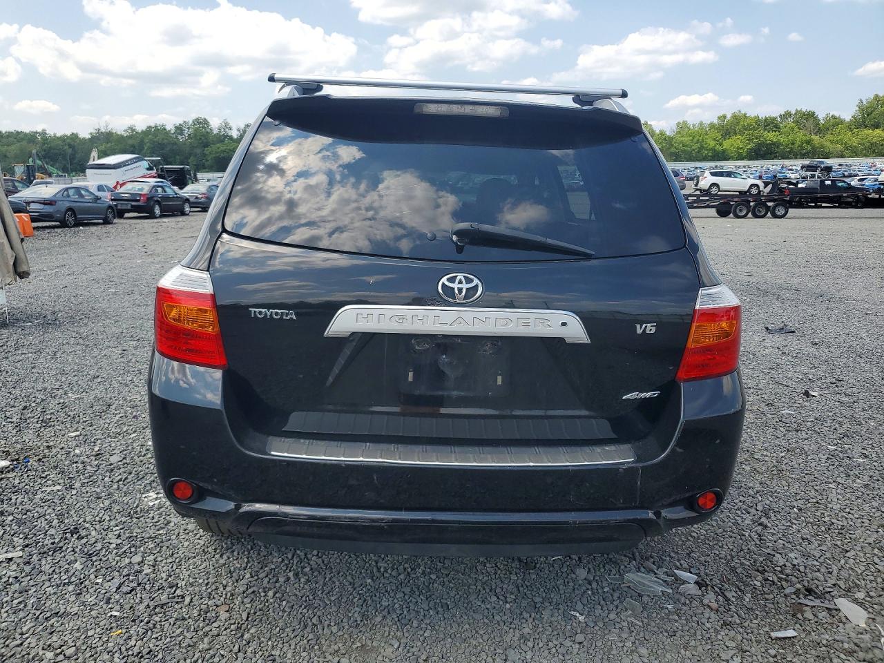 2008 Toyota Highlander Limited Black vin: JTEES42A682093826