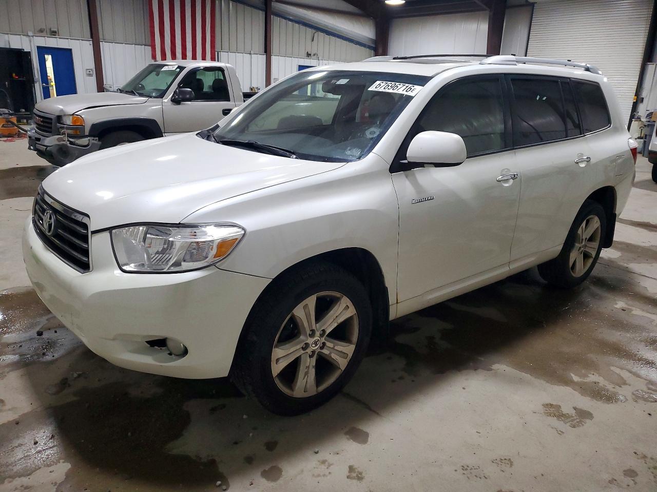2009 Toyota Highlander Limited White vin: JTEES42A692126972