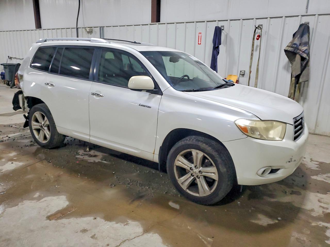 2009 Toyota Highlander Limited White vin: JTEES42A692126972