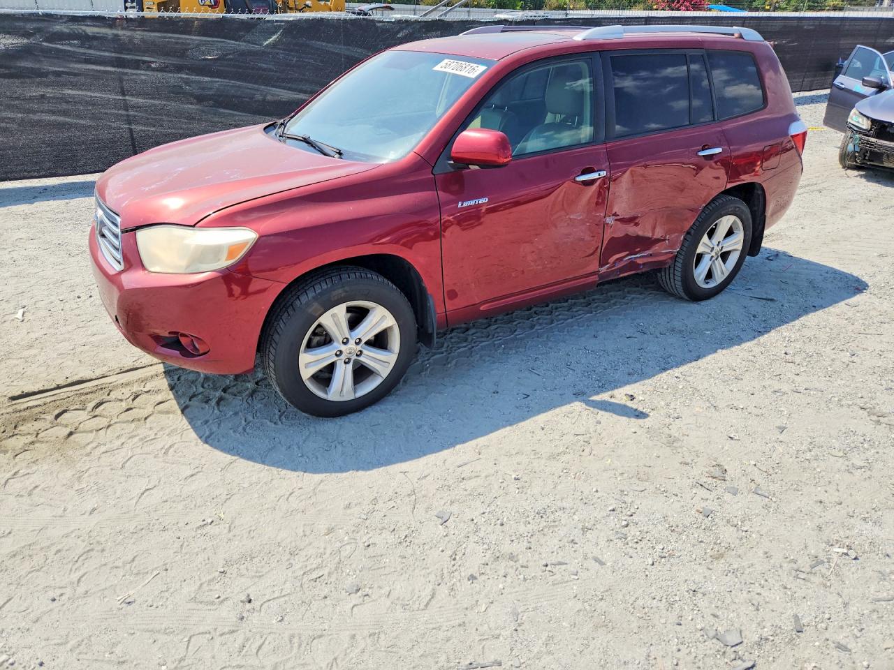 2009 Toyota Highlander Limited Красный vin: JTEES42A692127166