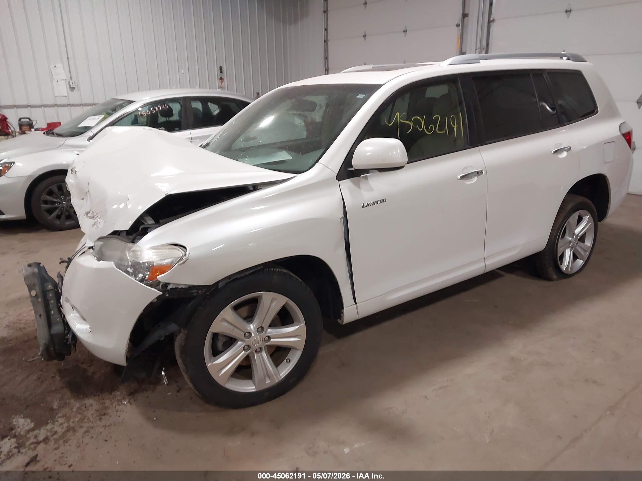 2009 Toyota Highlander Limited Белый vin: JTEES42A692143271