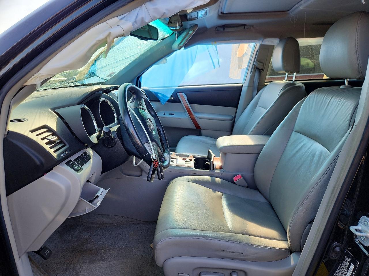 2008 Toyota Highlander Limited Black vin: JTEES42A782010002