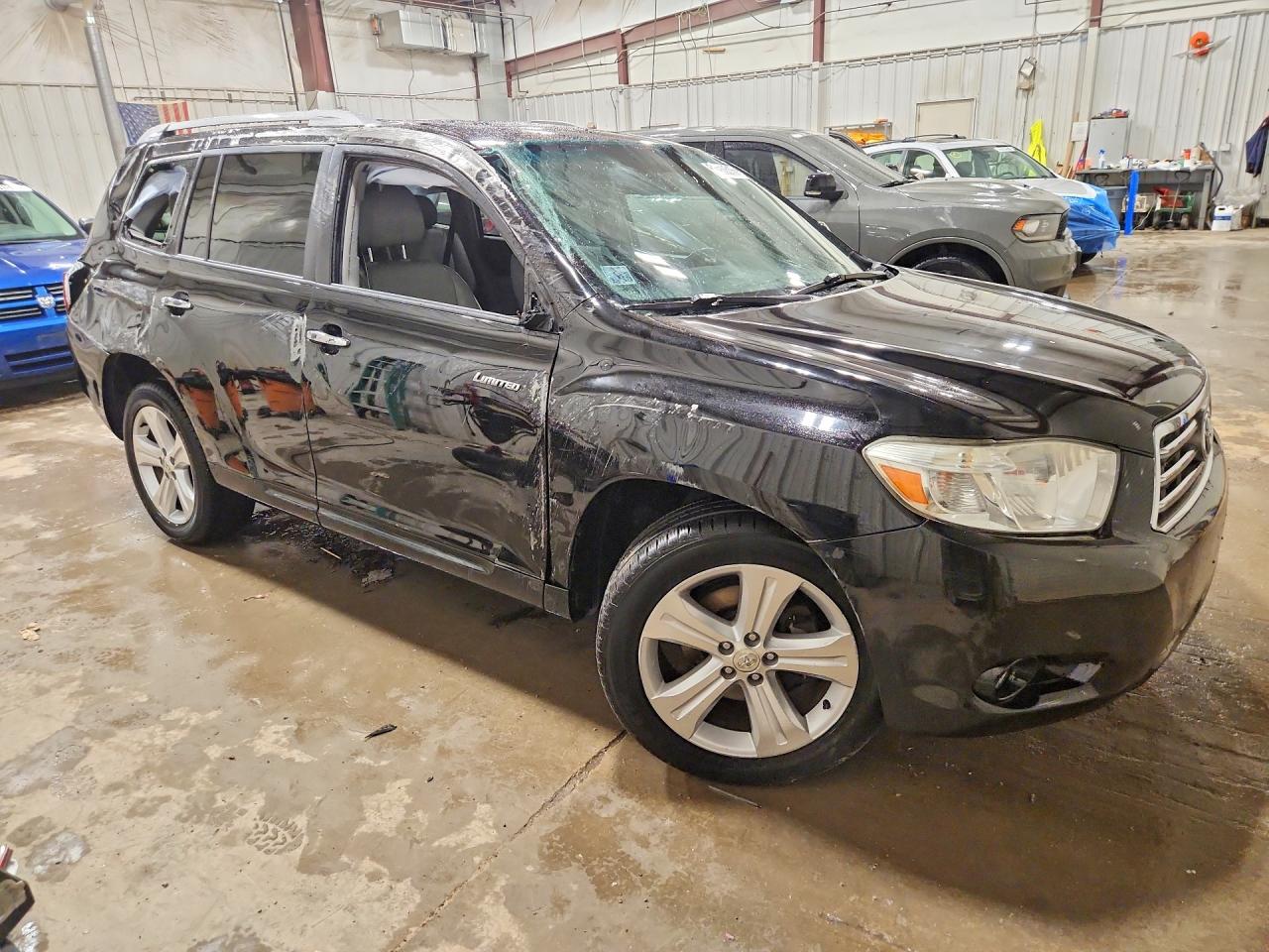 2008 Toyota Highlander Limited Black vin: JTEES42A782010002