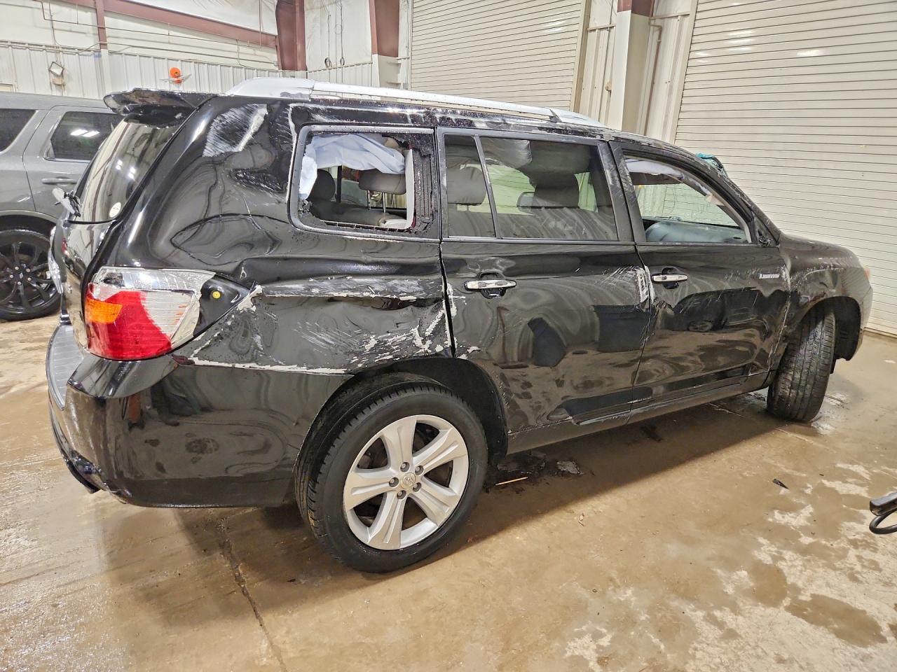 2008 Toyota Highlander Limited Black vin: JTEES42A782010002