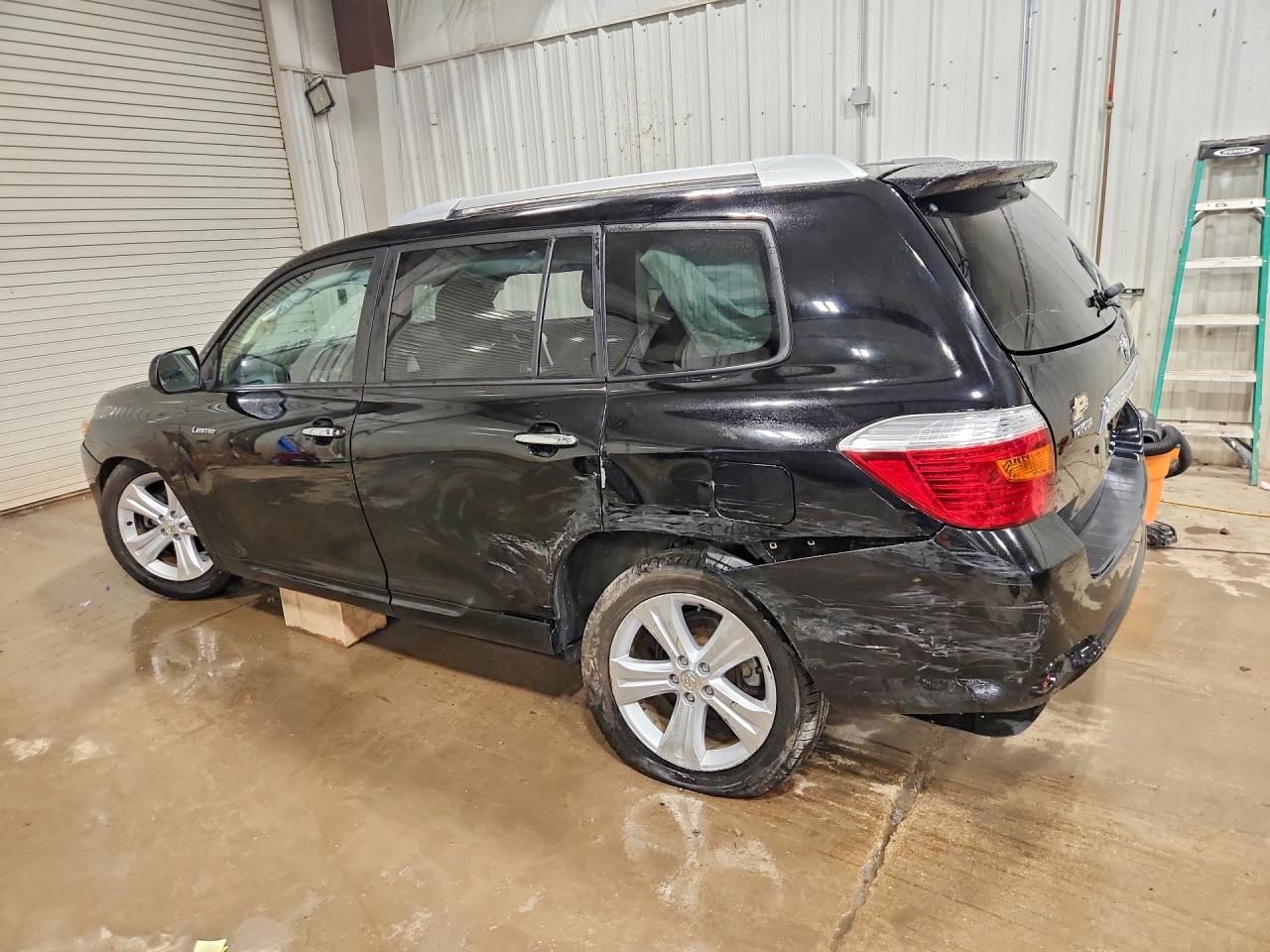 2008 Toyota Highlander Limited Black vin: JTEES42A782010002