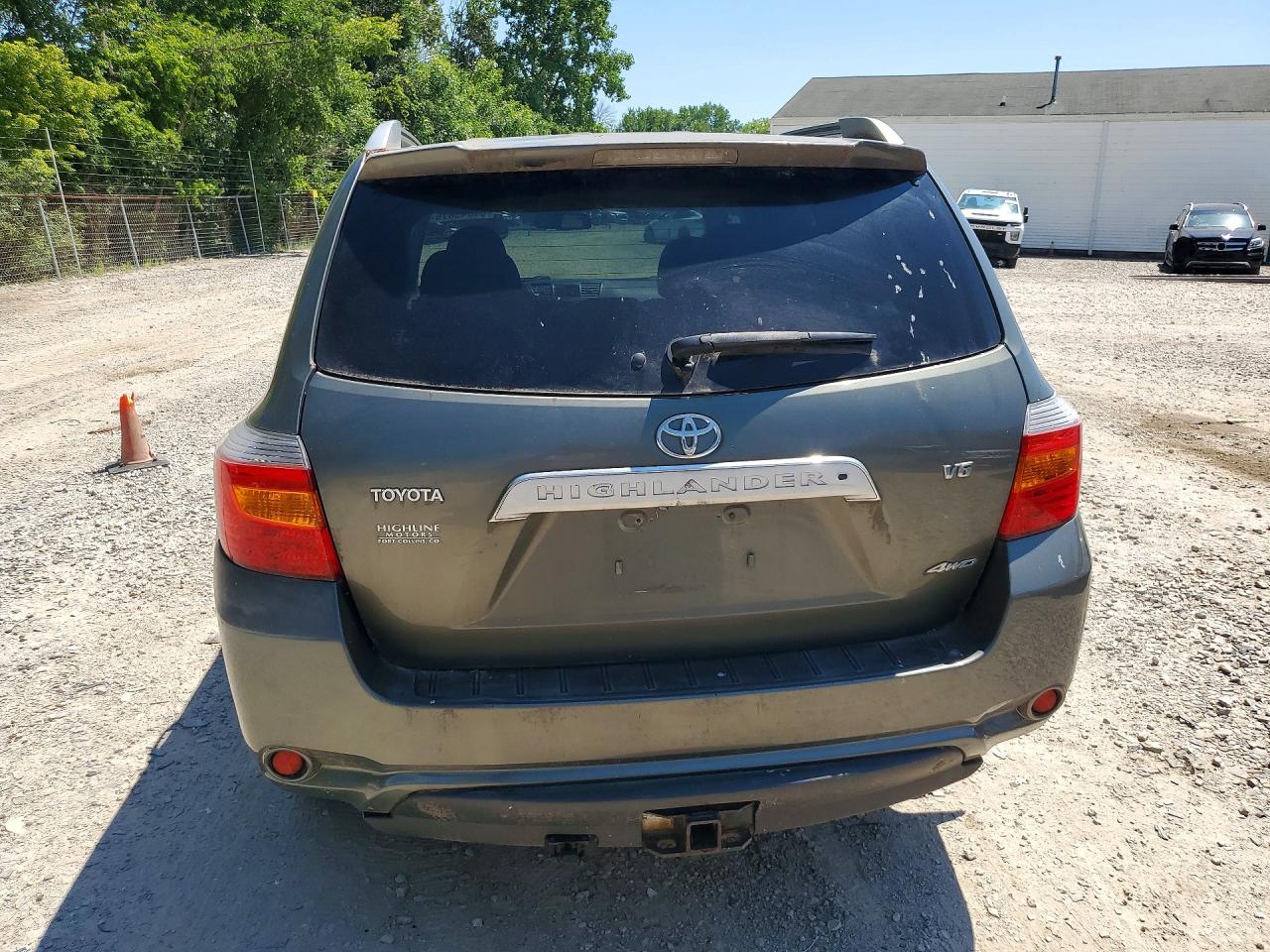 2008 Toyota Highlander Limited Зеленый vin: JTEES42A782082835