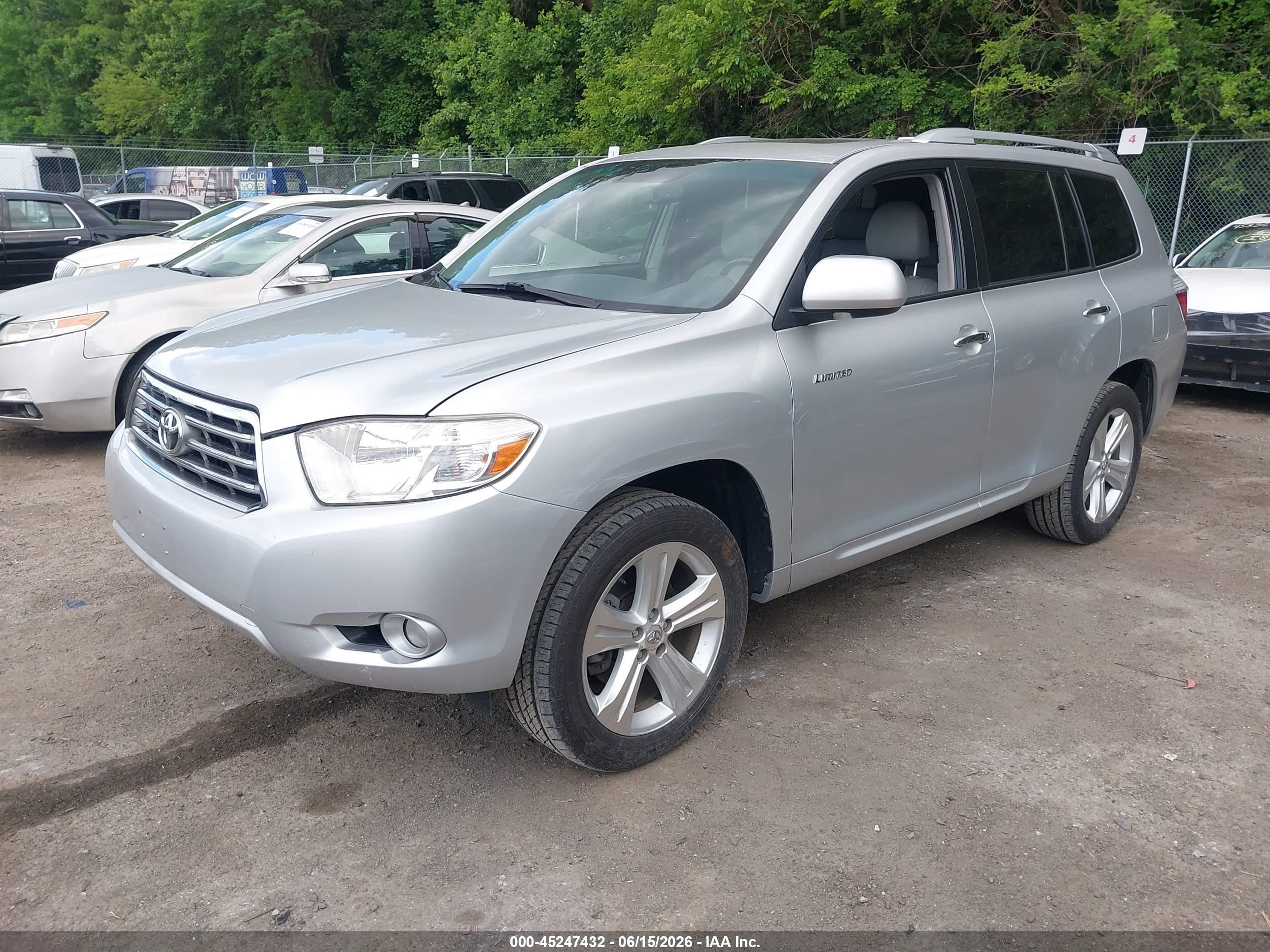 2008 Toyota Highlander Limited Серебряный vin: JTEES42A782086237