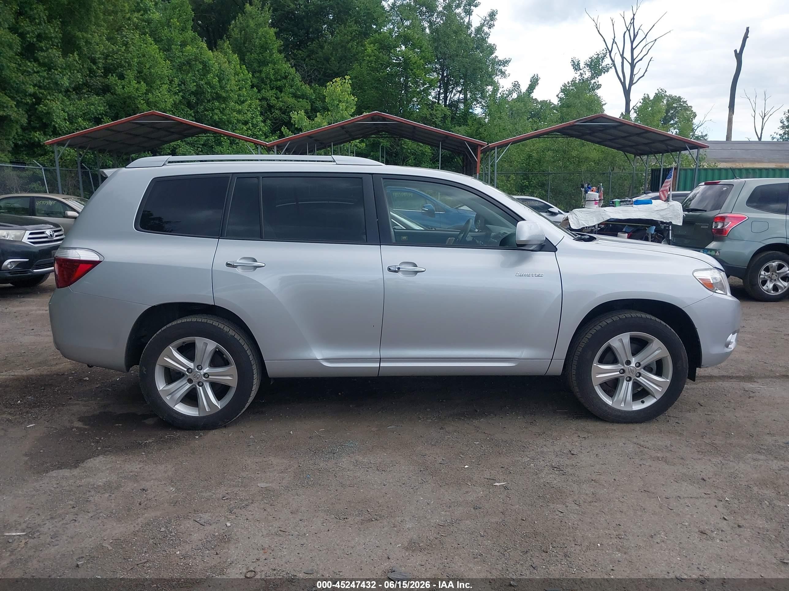 2008 Toyota Highlander Limited Серебряный vin: JTEES42A782086237