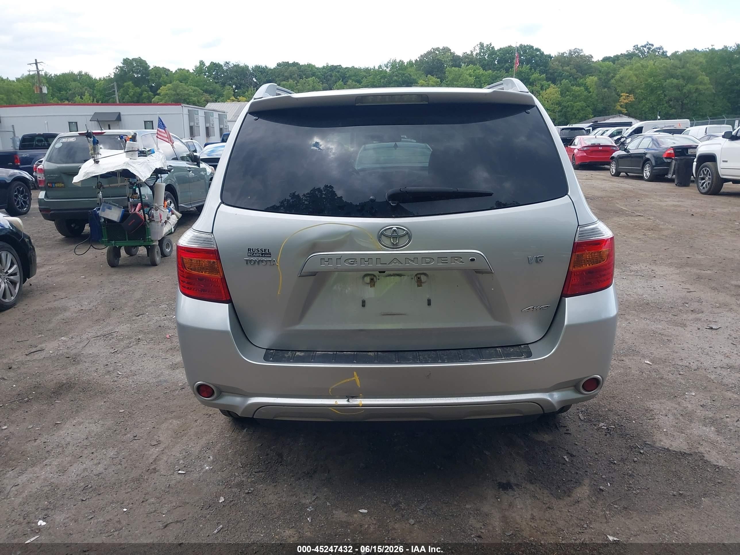 2008 Toyota Highlander Limited Серебряный vin: JTEES42A782086237
