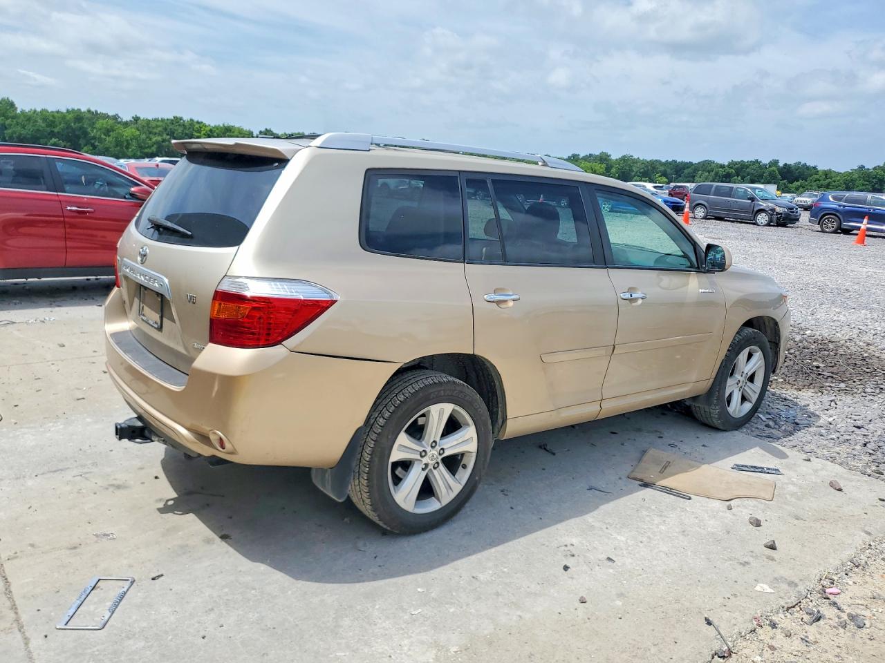 2008 Toyota Highlander Limited Желто-коричневый vin: JTEES42A782101416