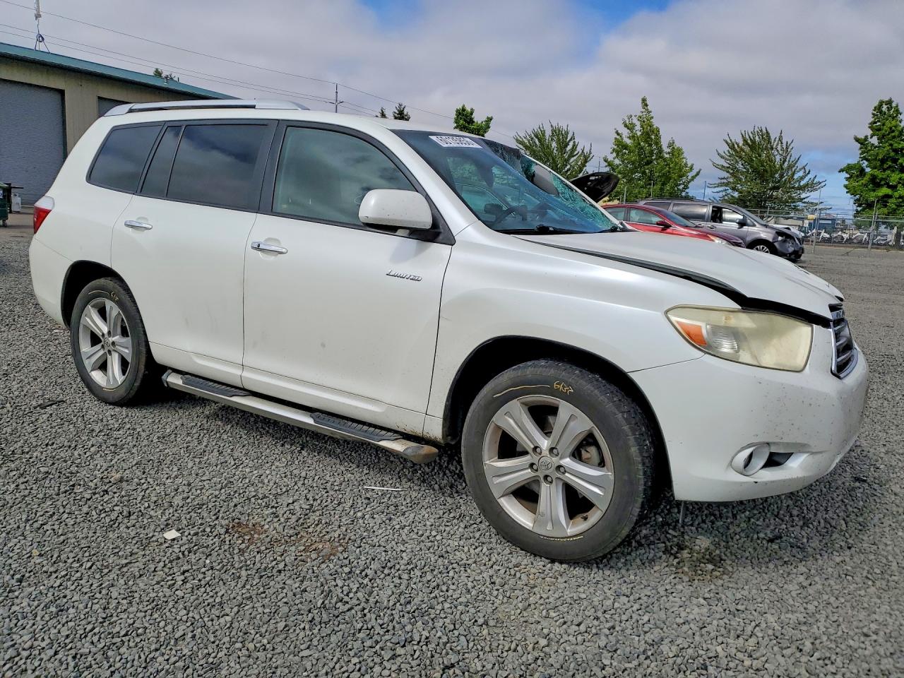 2009 Toyota Highlander Limited White vin: JTEES42A792119044