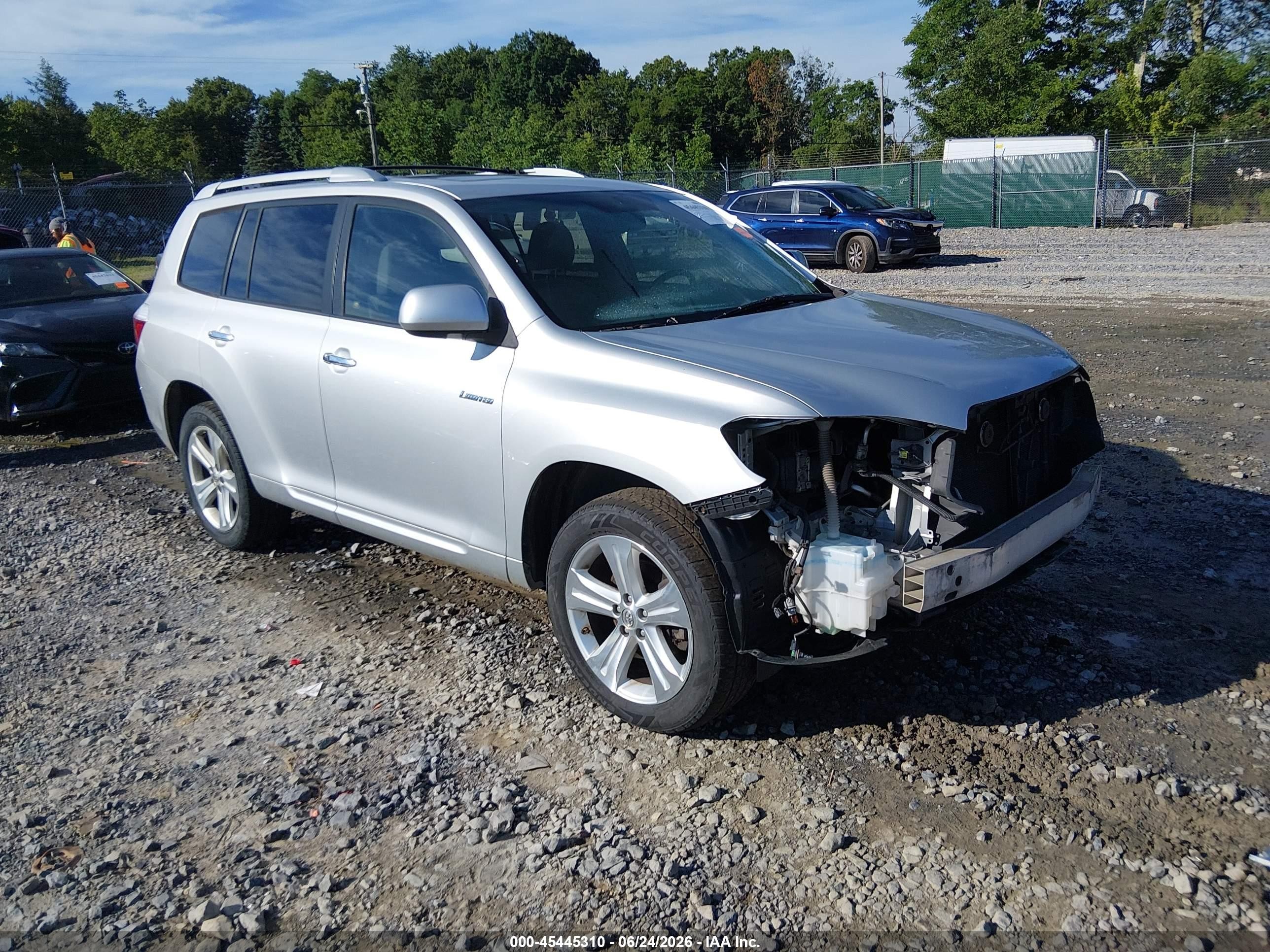 2008 Toyota Highlander Limited Silver vin: JTEES42A982000345