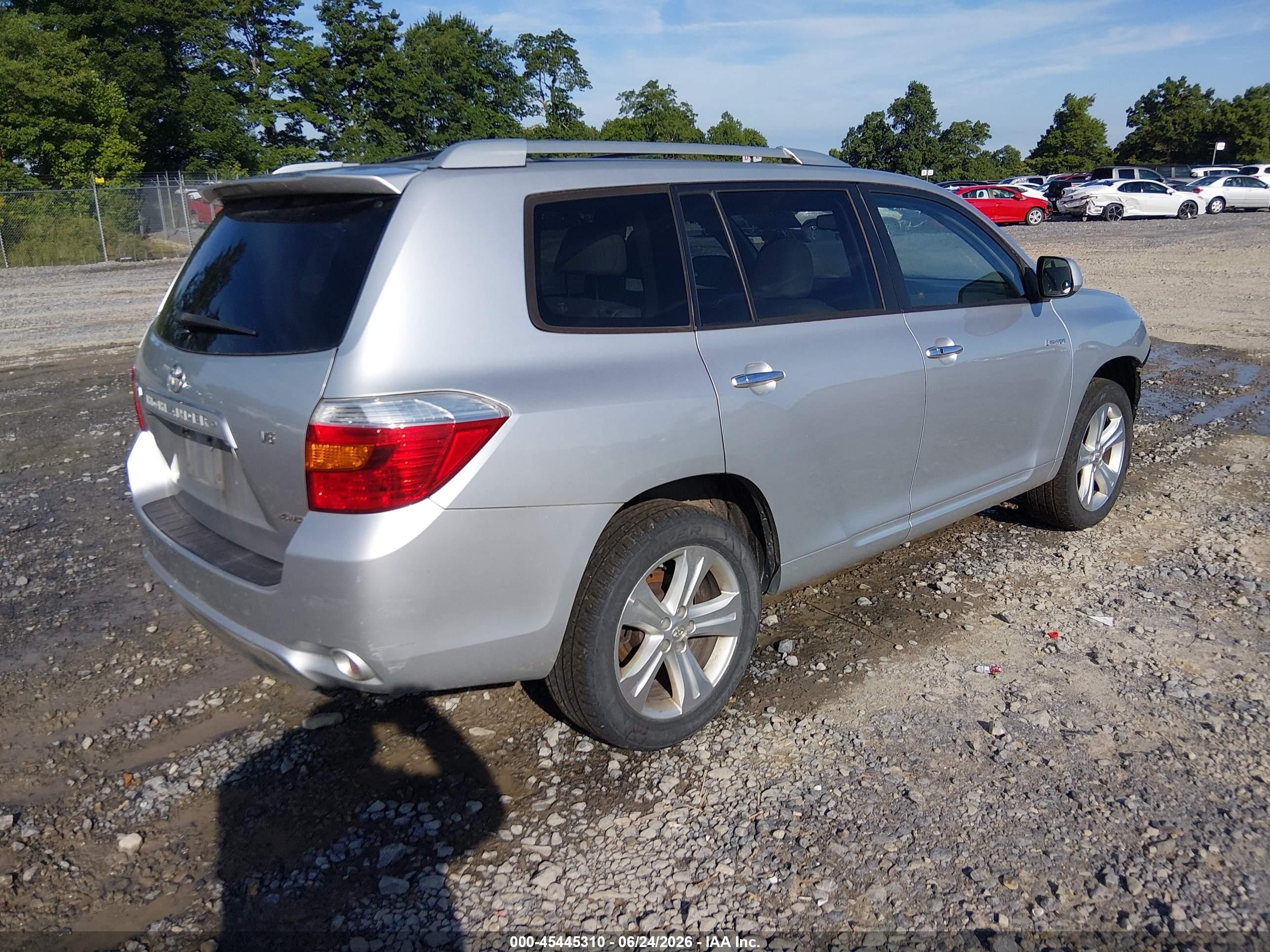 2008 Toyota Highlander Limited Silver vin: JTEES42A982000345