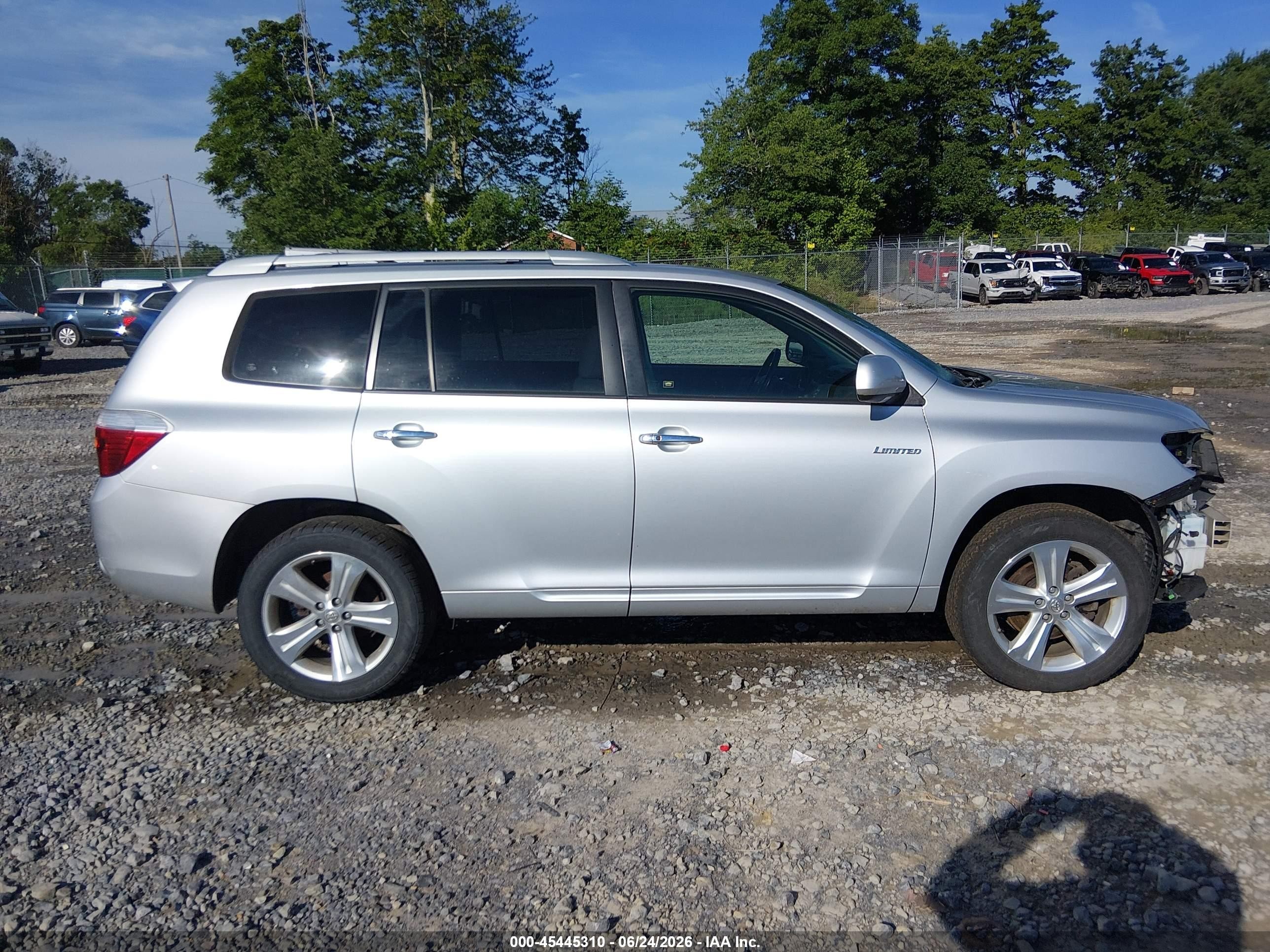2008 Toyota Highlander Limited Silver vin: JTEES42A982000345
