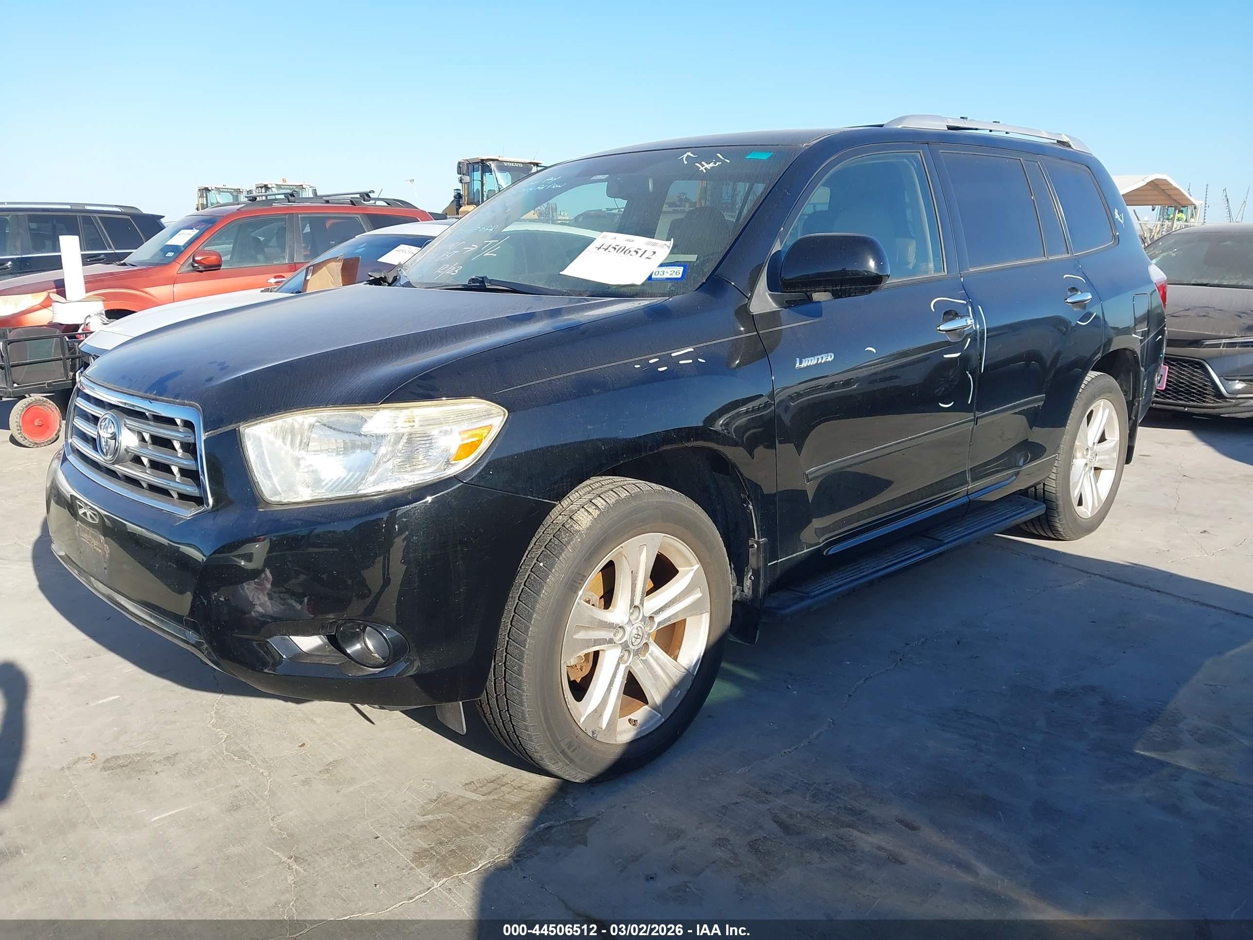 2008 Toyota Highlander Limited Черный vin: JTEES42A982024855