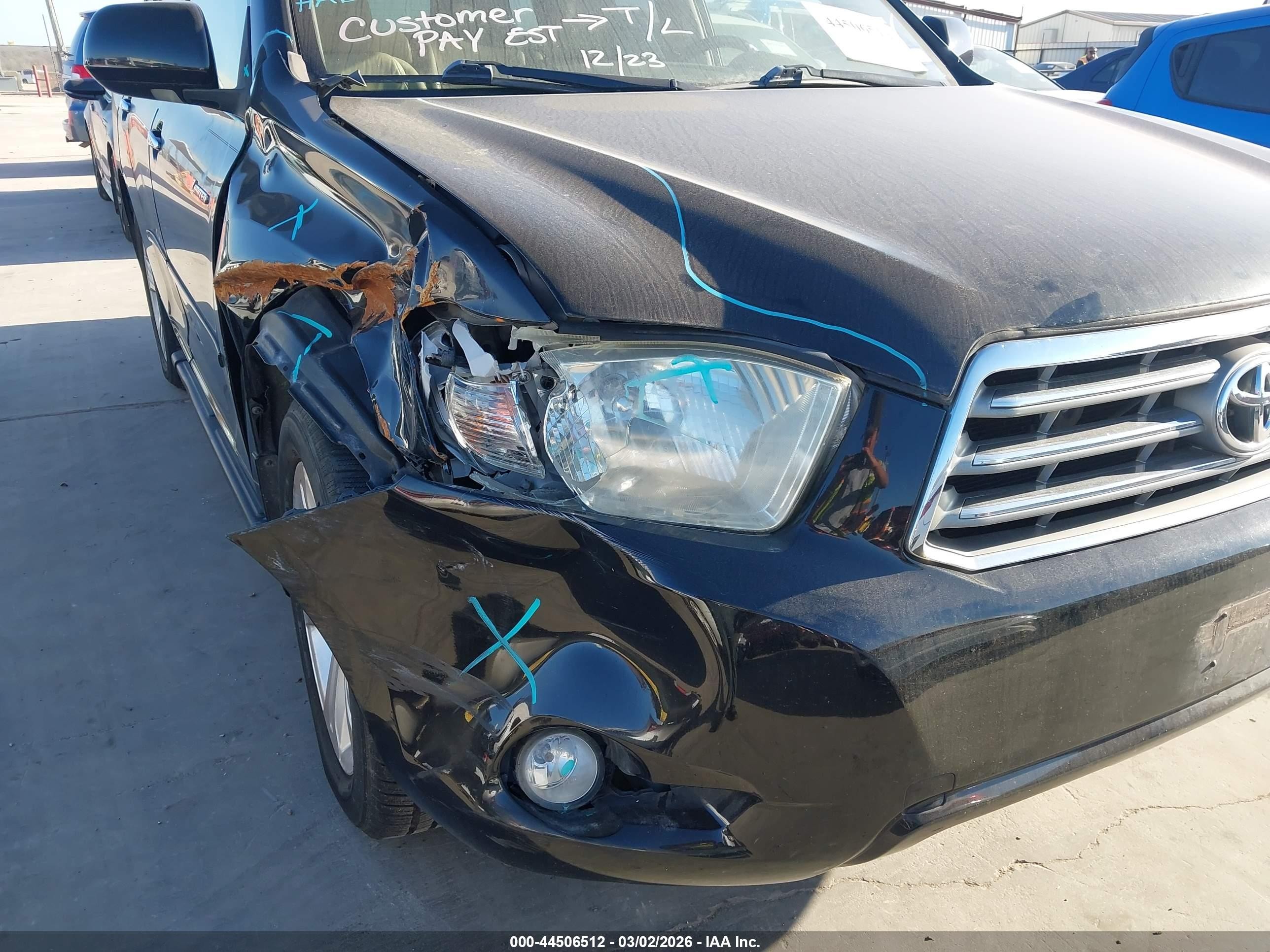 2008 Toyota Highlander Limited Черный vin: JTEES42A982024855