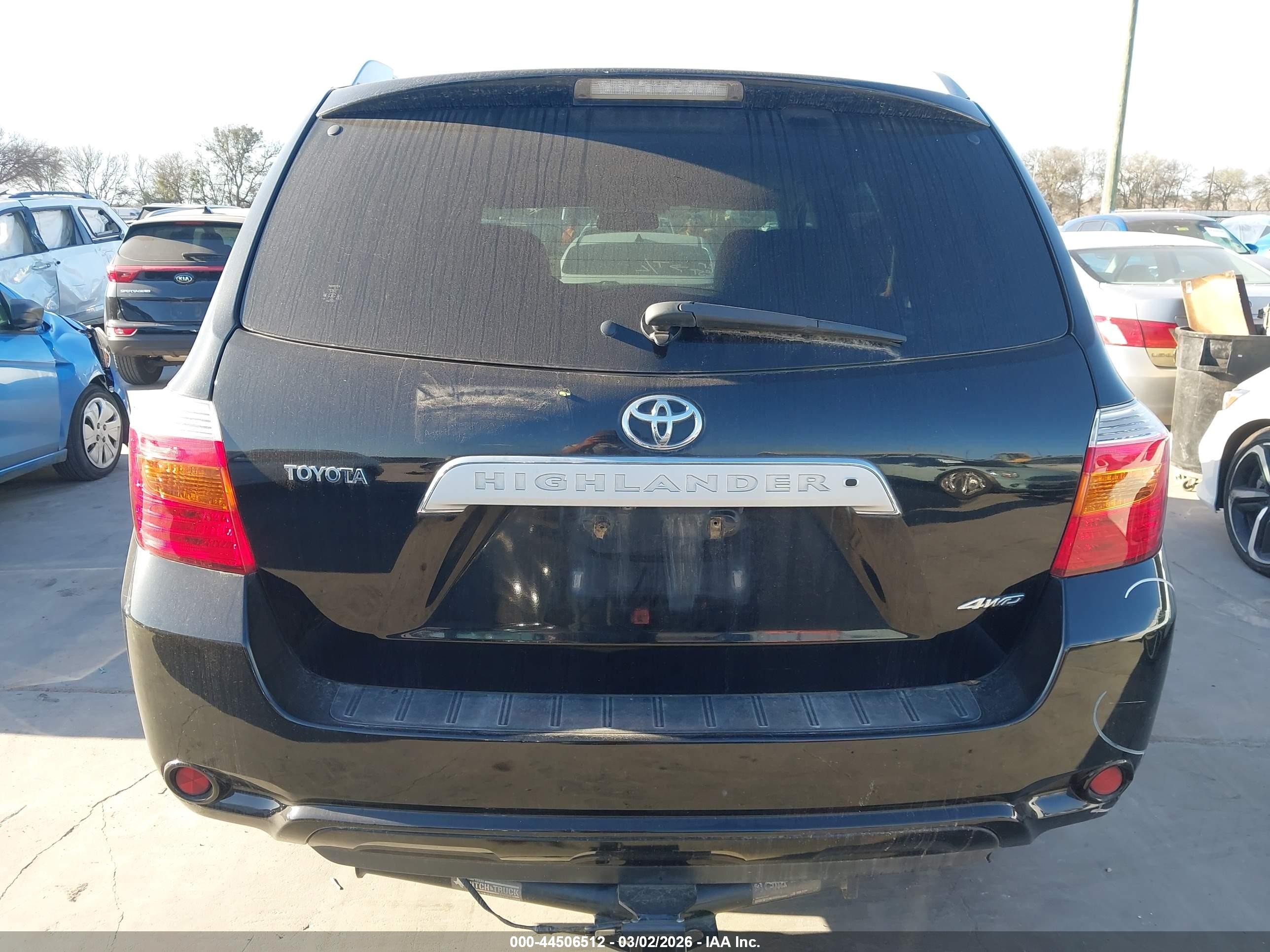 2008 Toyota Highlander Limited Черный vin: JTEES42A982024855