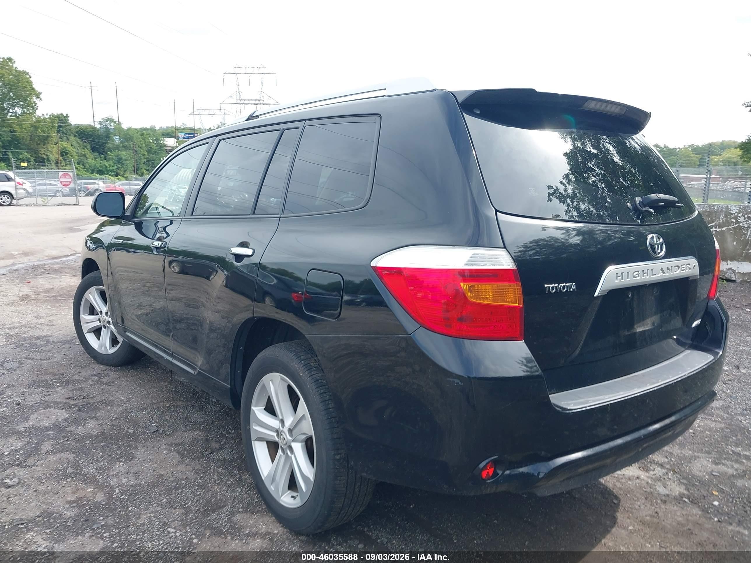 2008 Toyota Highlander Limited Черный vin: JTEES42A982034236