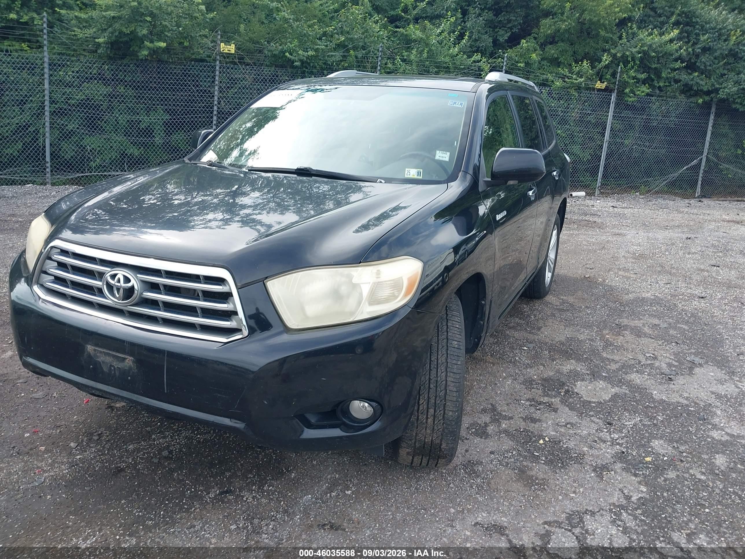 2008 Toyota Highlander Limited Черный vin: JTEES42A982034236