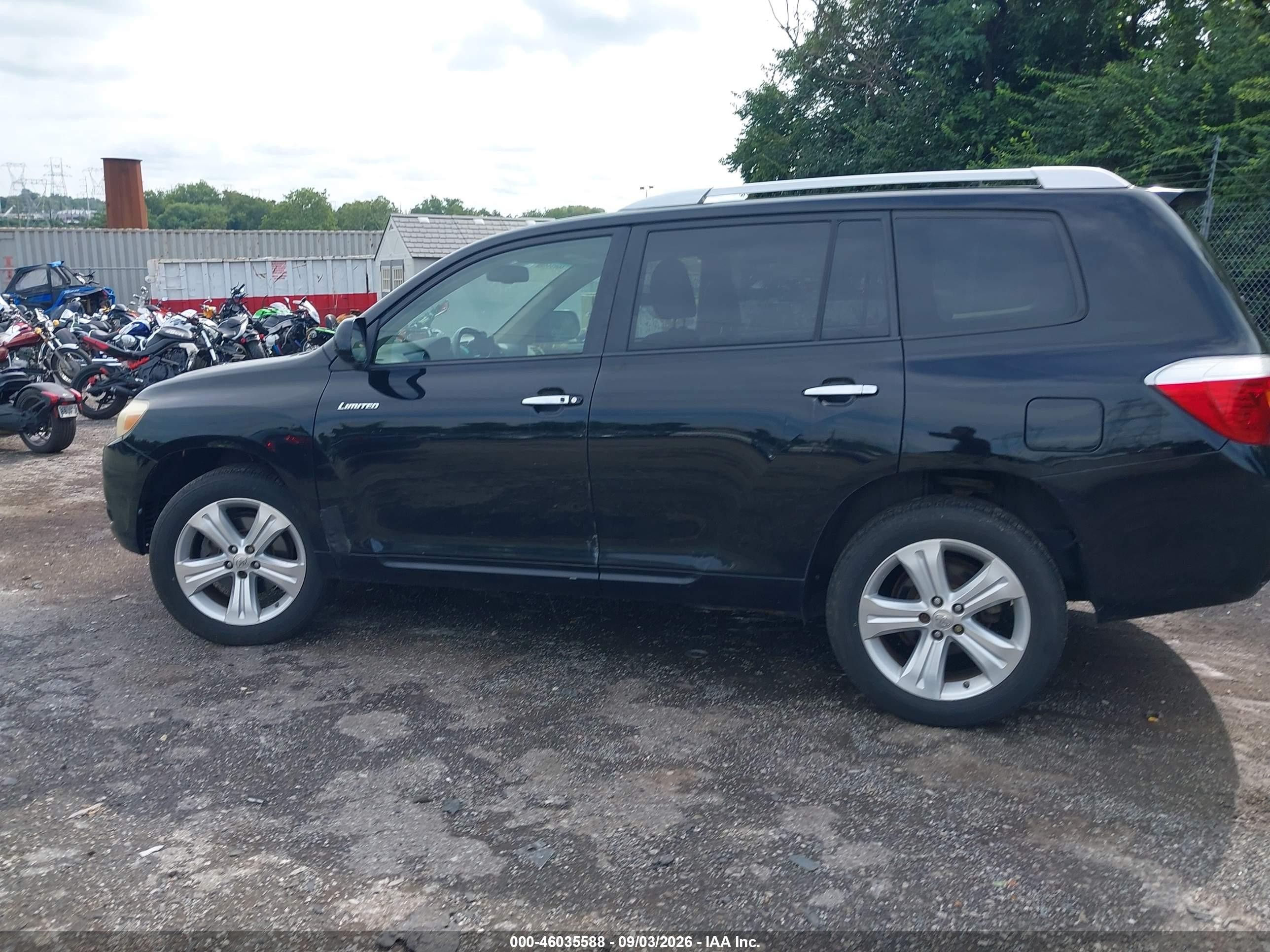 2008 Toyota Highlander Limited Черный vin: JTEES42A982034236