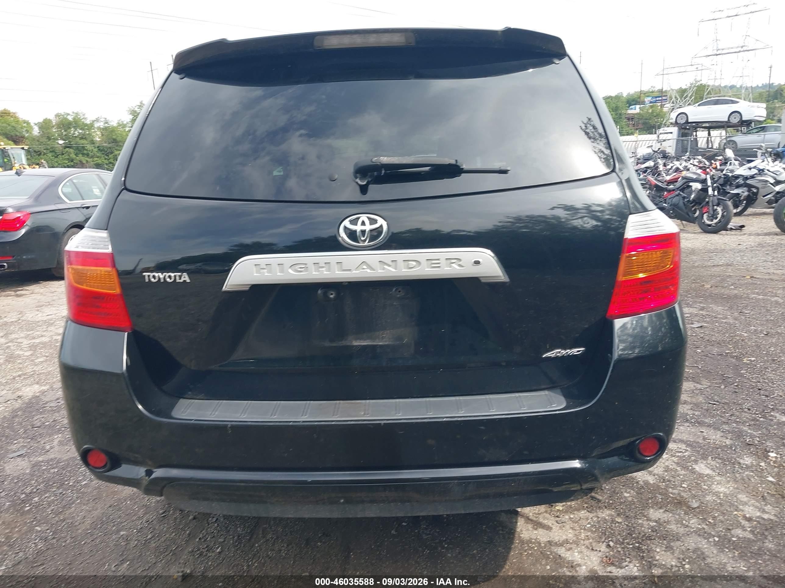 2008 Toyota Highlander Limited Черный vin: JTEES42A982034236