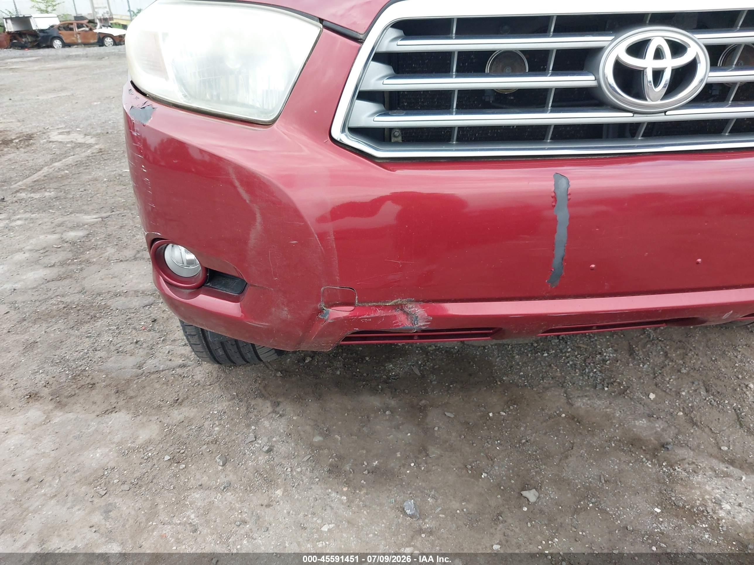 2008 Toyota Highlander Limited Красный vin: JTEES42A982040344