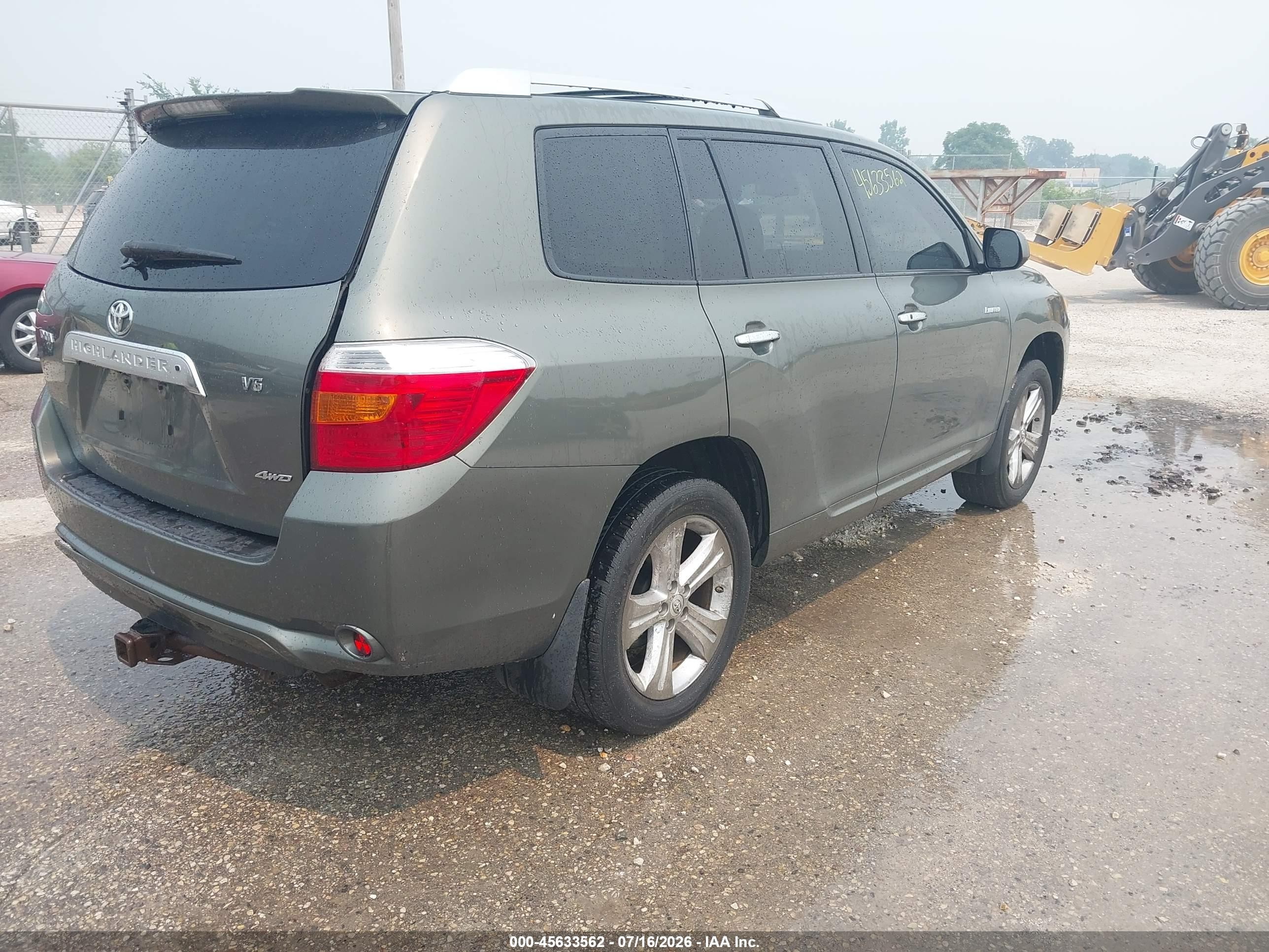 2008 Toyota Highlander Limited Green vin: JTEES42A982055460